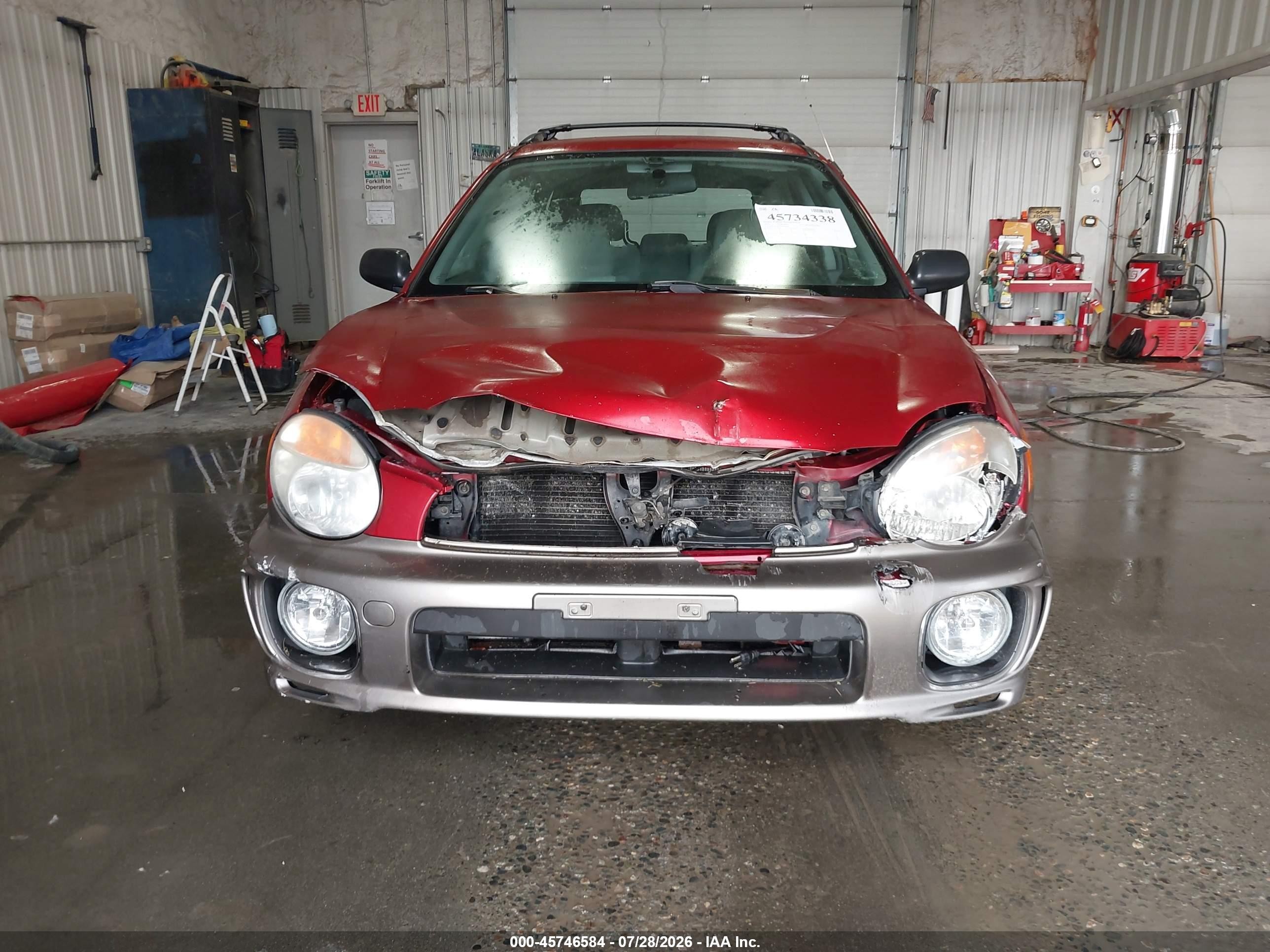 2003 Subaru Impreza Outback Sport Maroon vin: JF1GG68583H811943
