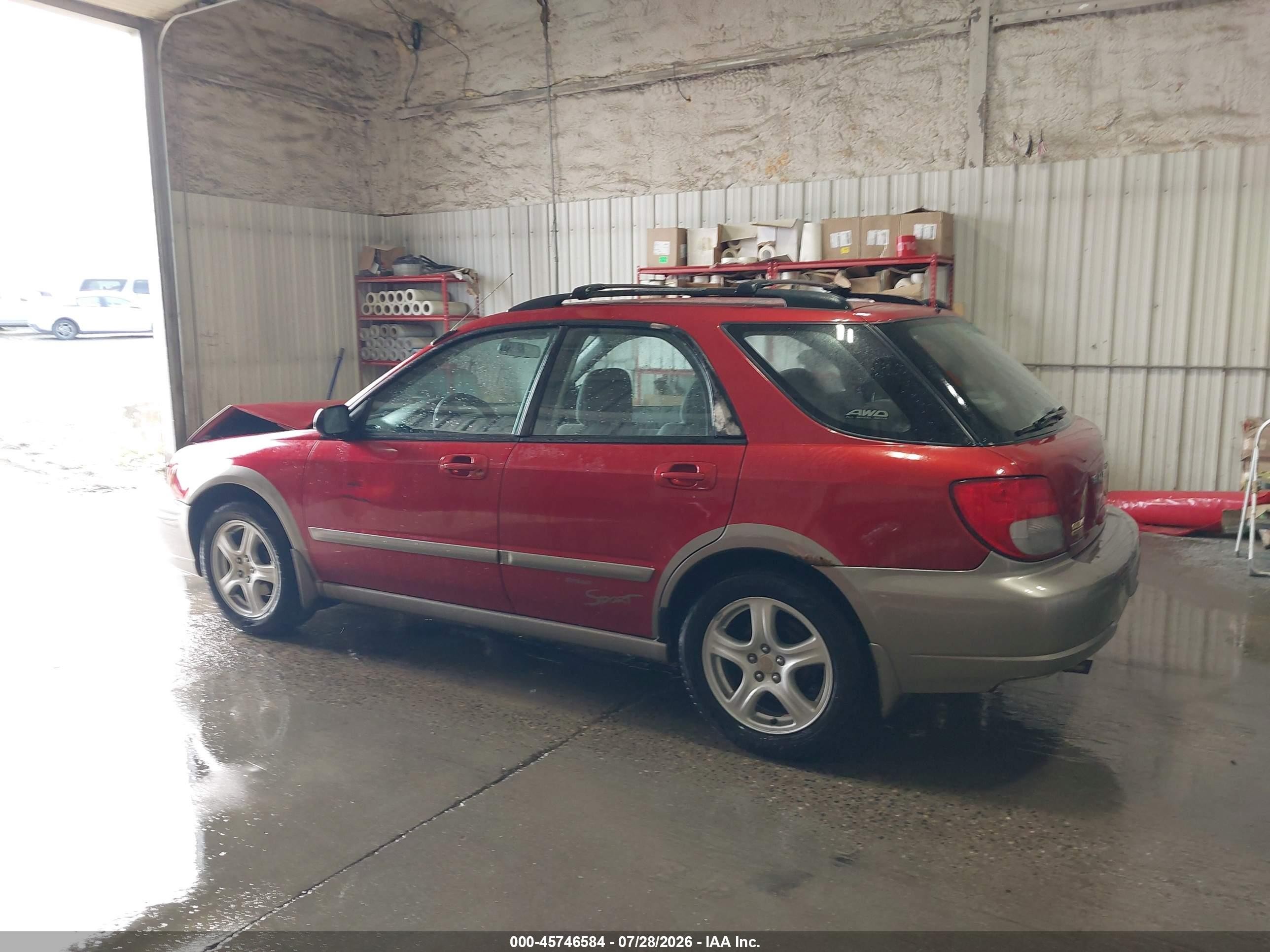 2003 Subaru Impreza Outback Sport Maroon vin: JF1GG68583H811943