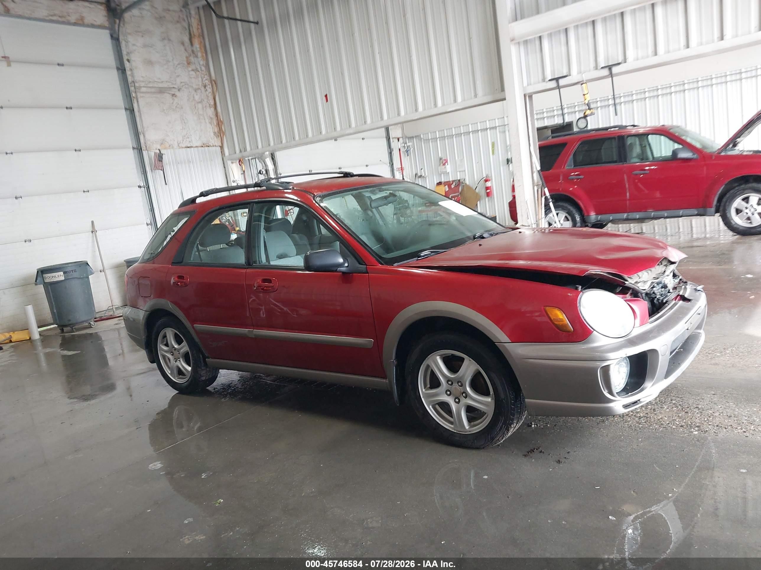 2003 Subaru Impreza Outback Sport Maroon vin: JF1GG68583H811943