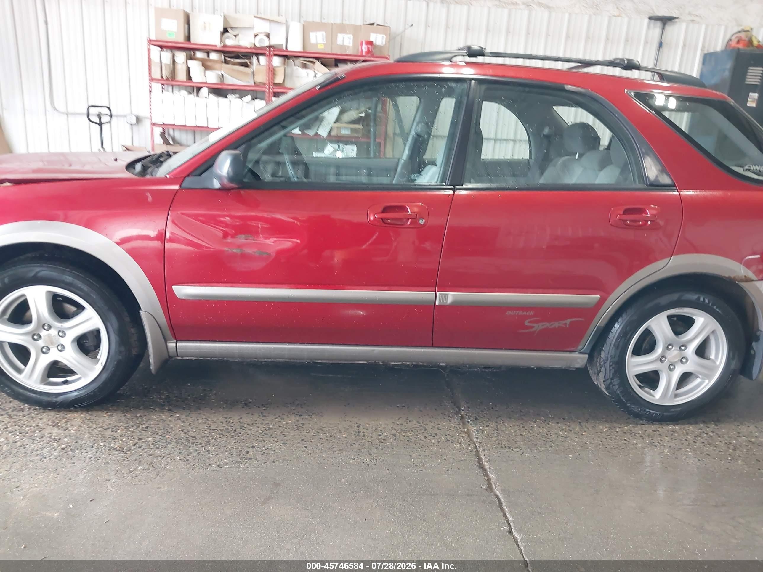 2003 Subaru Impreza Outback Sport Maroon vin: JF1GG68583H811943
