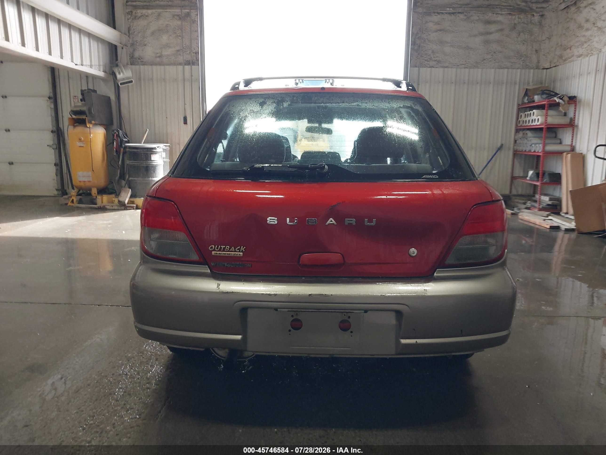 2003 Subaru Impreza Outback Sport Maroon vin: JF1GG68583H811943
