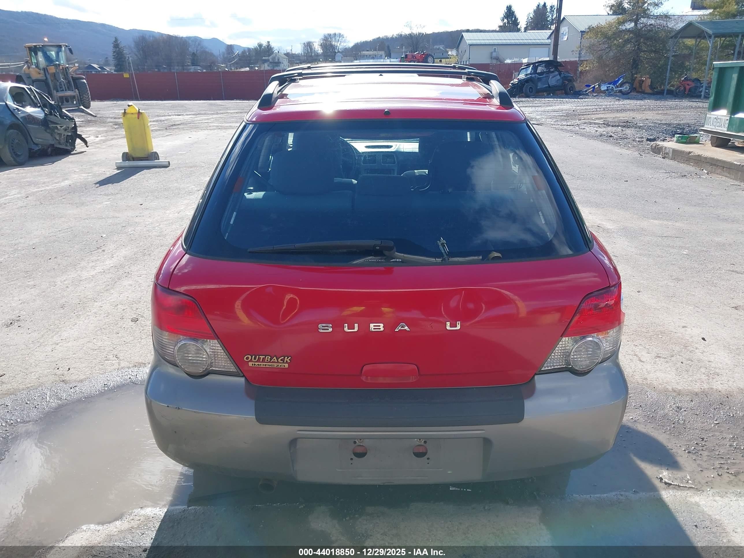 2005 Subaru Impreza Outback Sport Base W/special Edition Red vin: JF1GG68585H800184