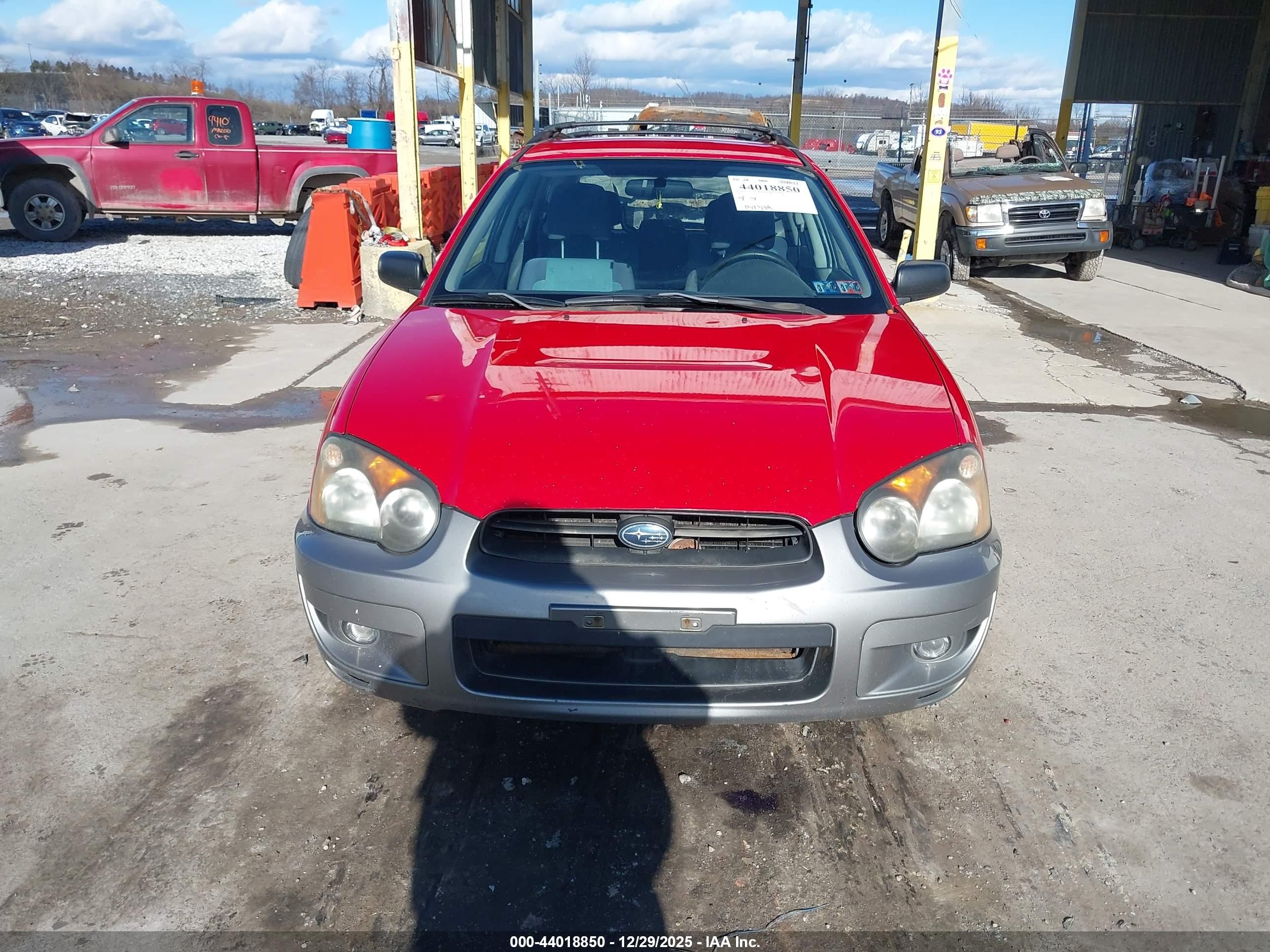 2005 Subaru Impreza Outback Sport Base W/special Edition Red vin: JF1GG68585H800184