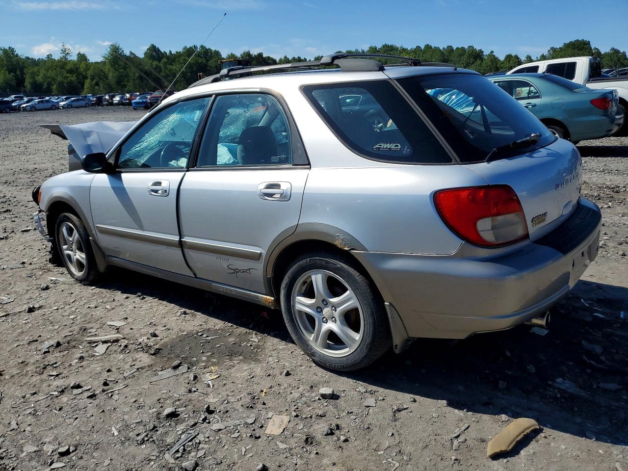 2002 Subaru Impreza Outback Sport Silver vin: JF1GG68592H815787