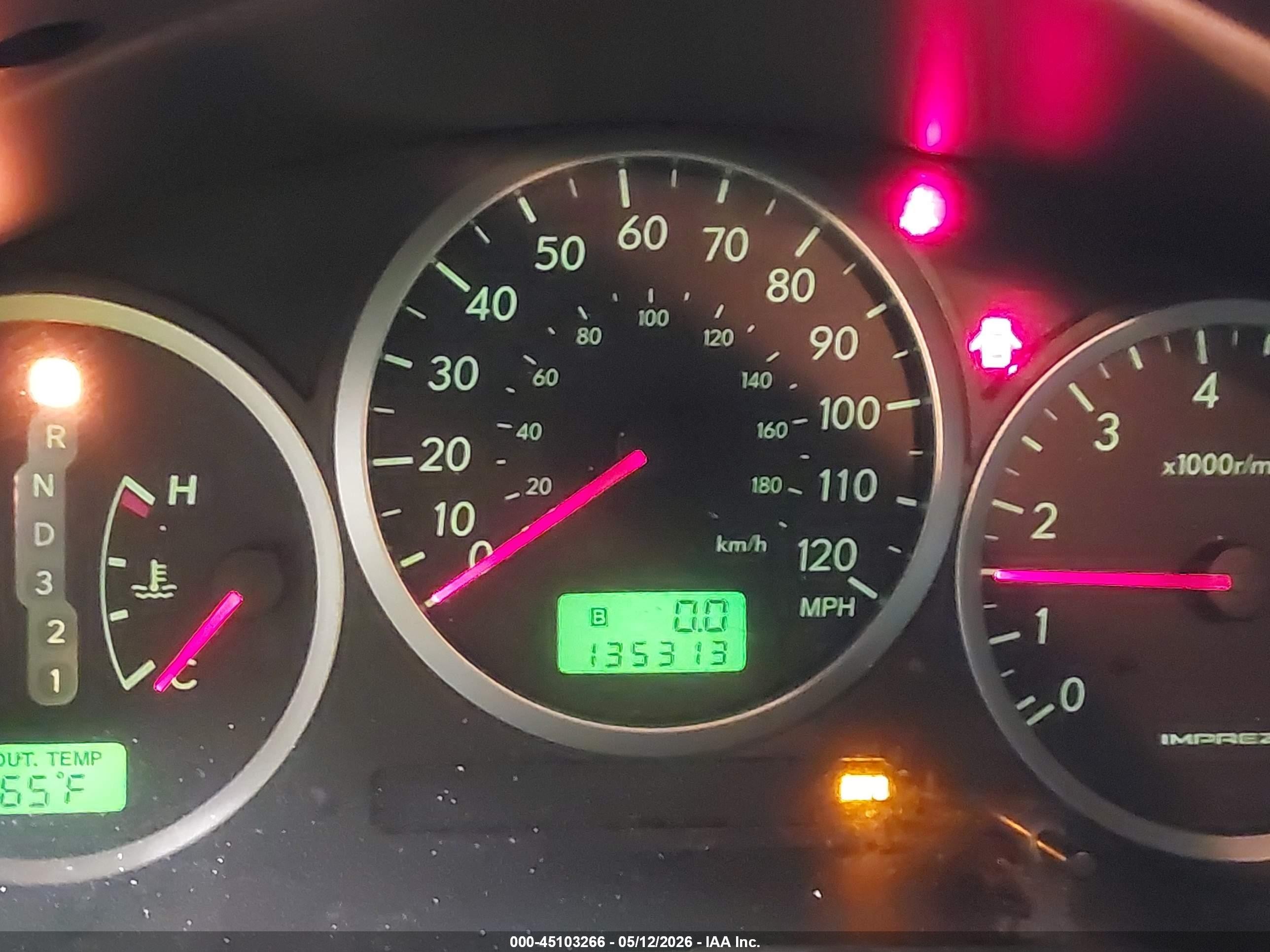 2005 Subaru Impreza Outback Sport Base W/special Edition Green vin: JF1GG68595H817995