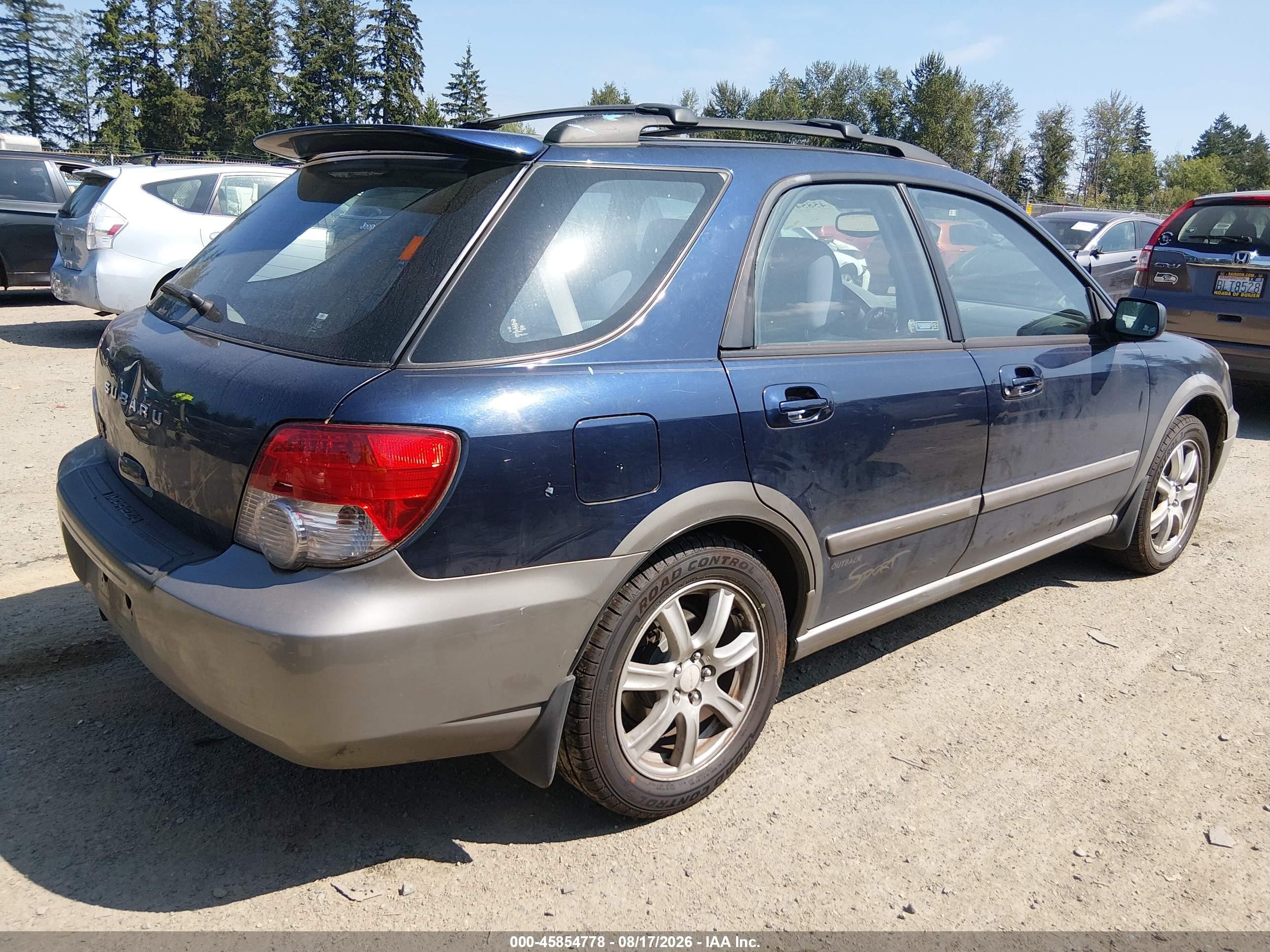 2005 Subaru Impreza Outback Sport Base W/special Edition Blue vin: JF1GG685X5G805022