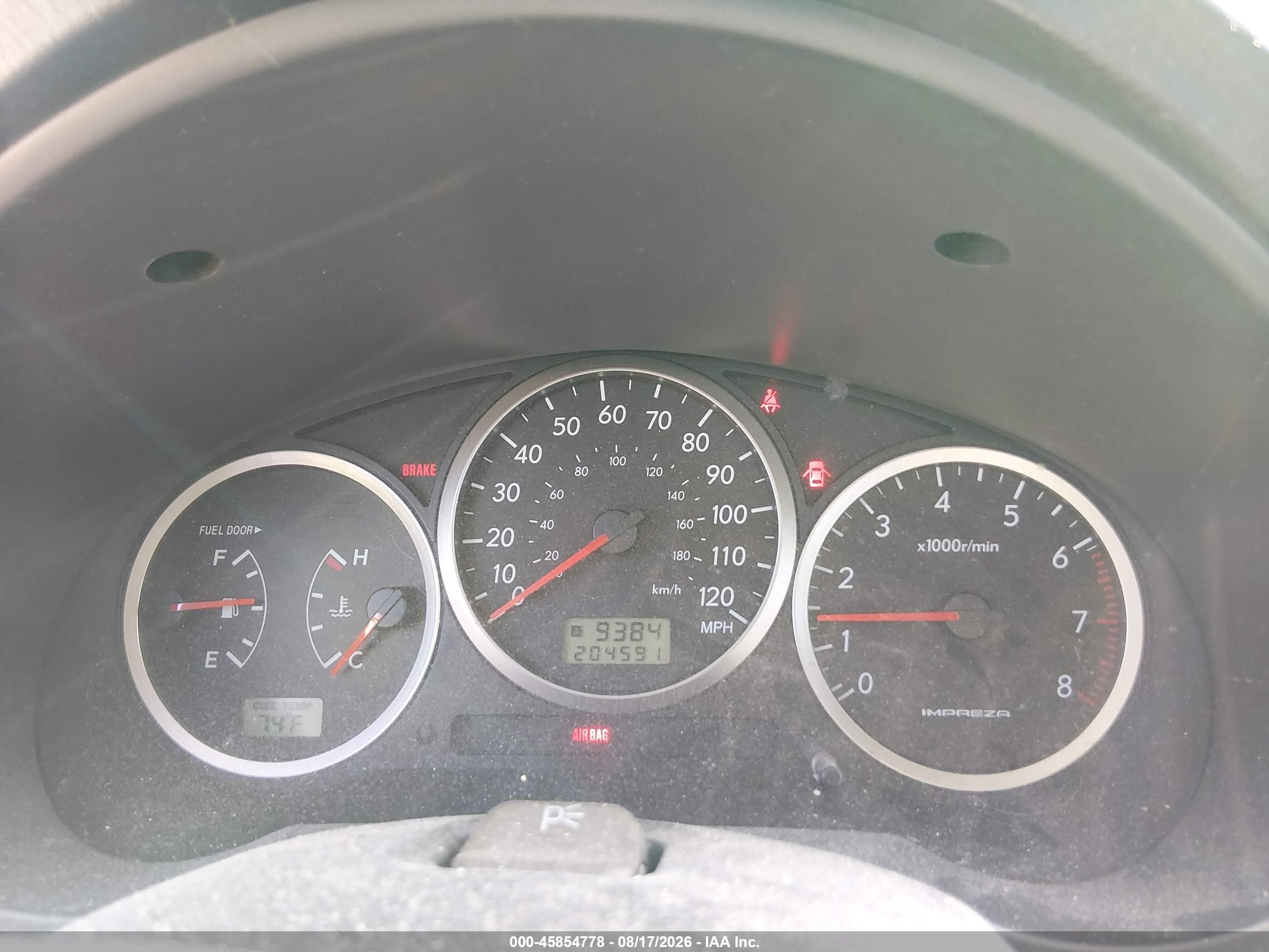 2005 Subaru Impreza Outback Sport Base W/special Edition Blue vin: JF1GG685X5G805022