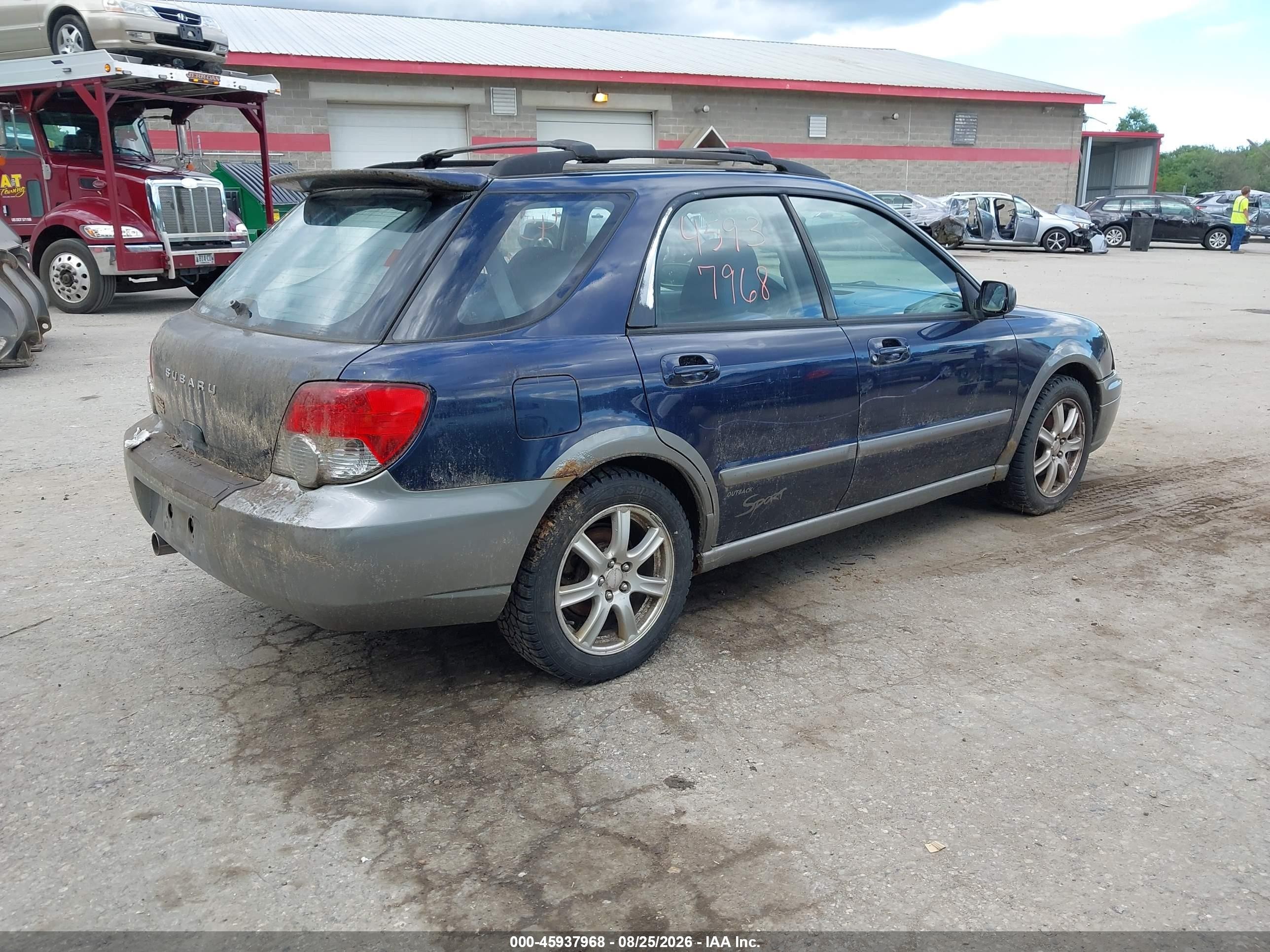 2005 Subaru Impreza Outback Sport Base W/special Edition Blue vin: JF1GG685X5H817021