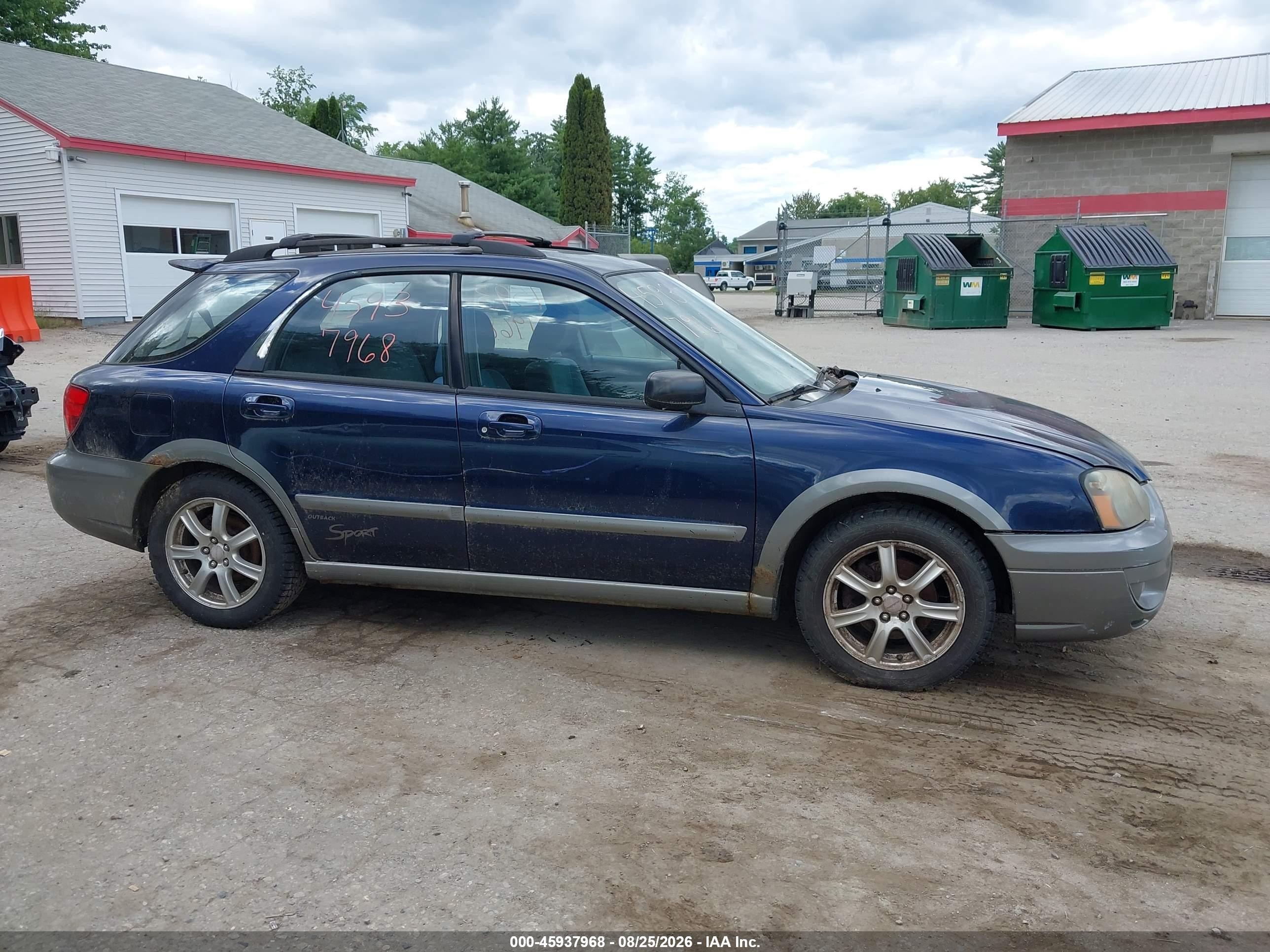 2005 Subaru Impreza Outback Sport Base W/special Edition Blue vin: JF1GG685X5H817021