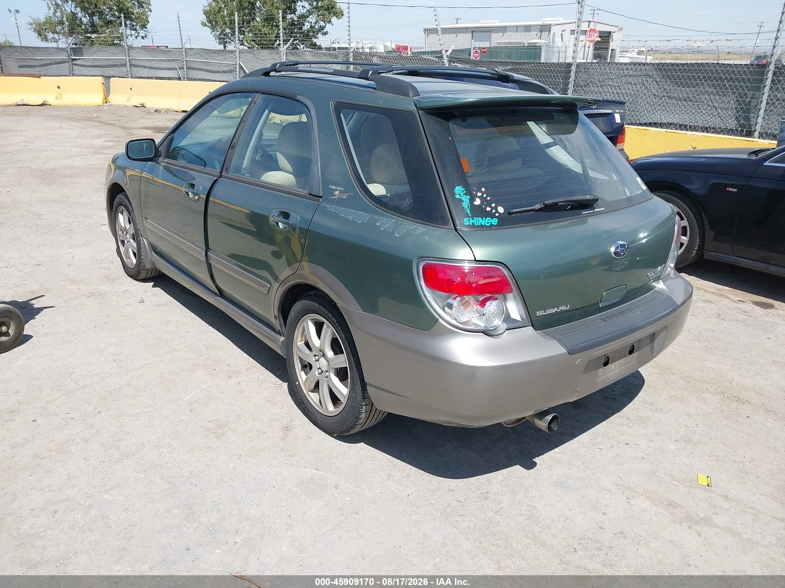 2006 Subaru Impreza Outback Sport   Green vin: JF1GG68616H803549