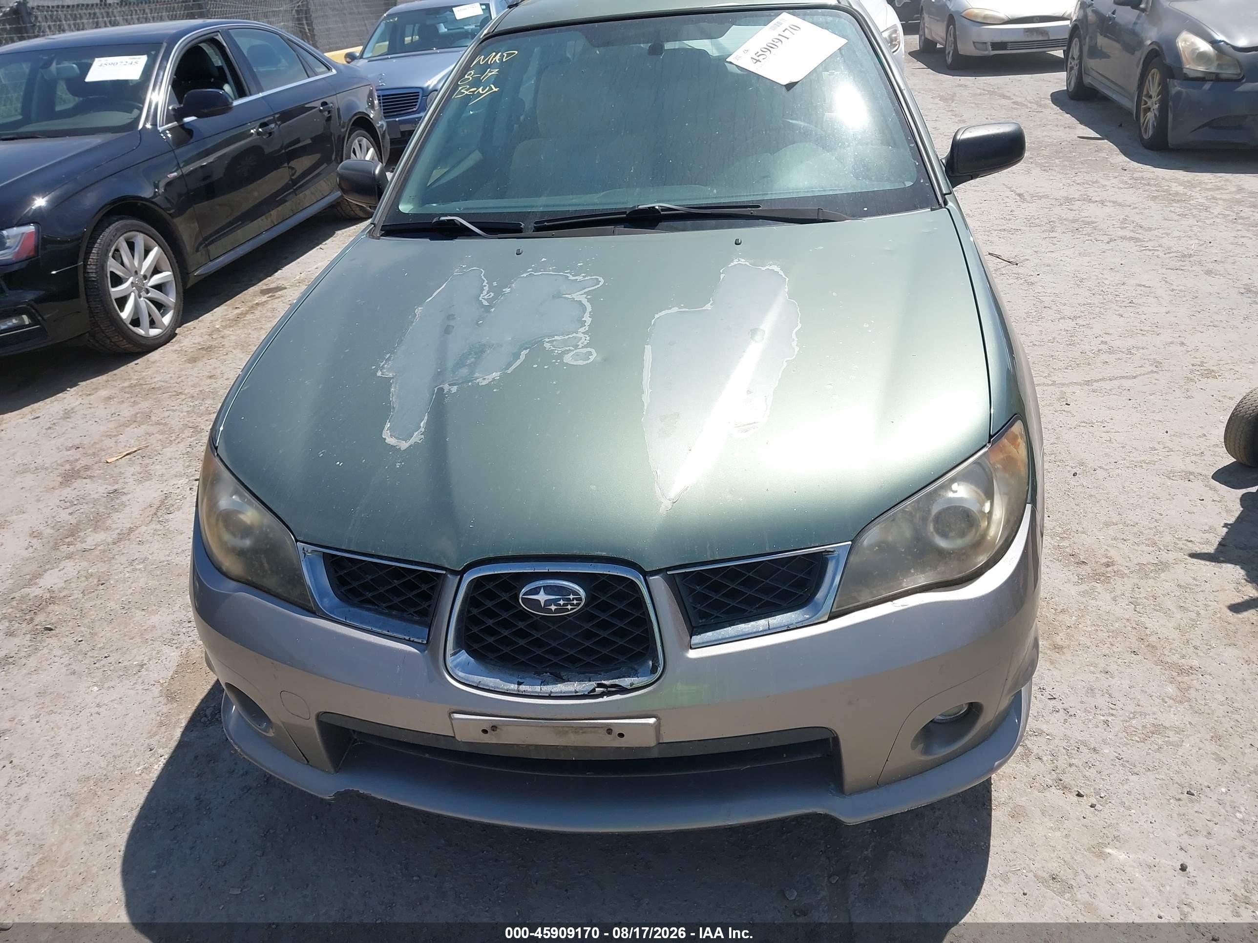 2006 Subaru Impreza Outback Sport   Green vin: JF1GG68616H803549