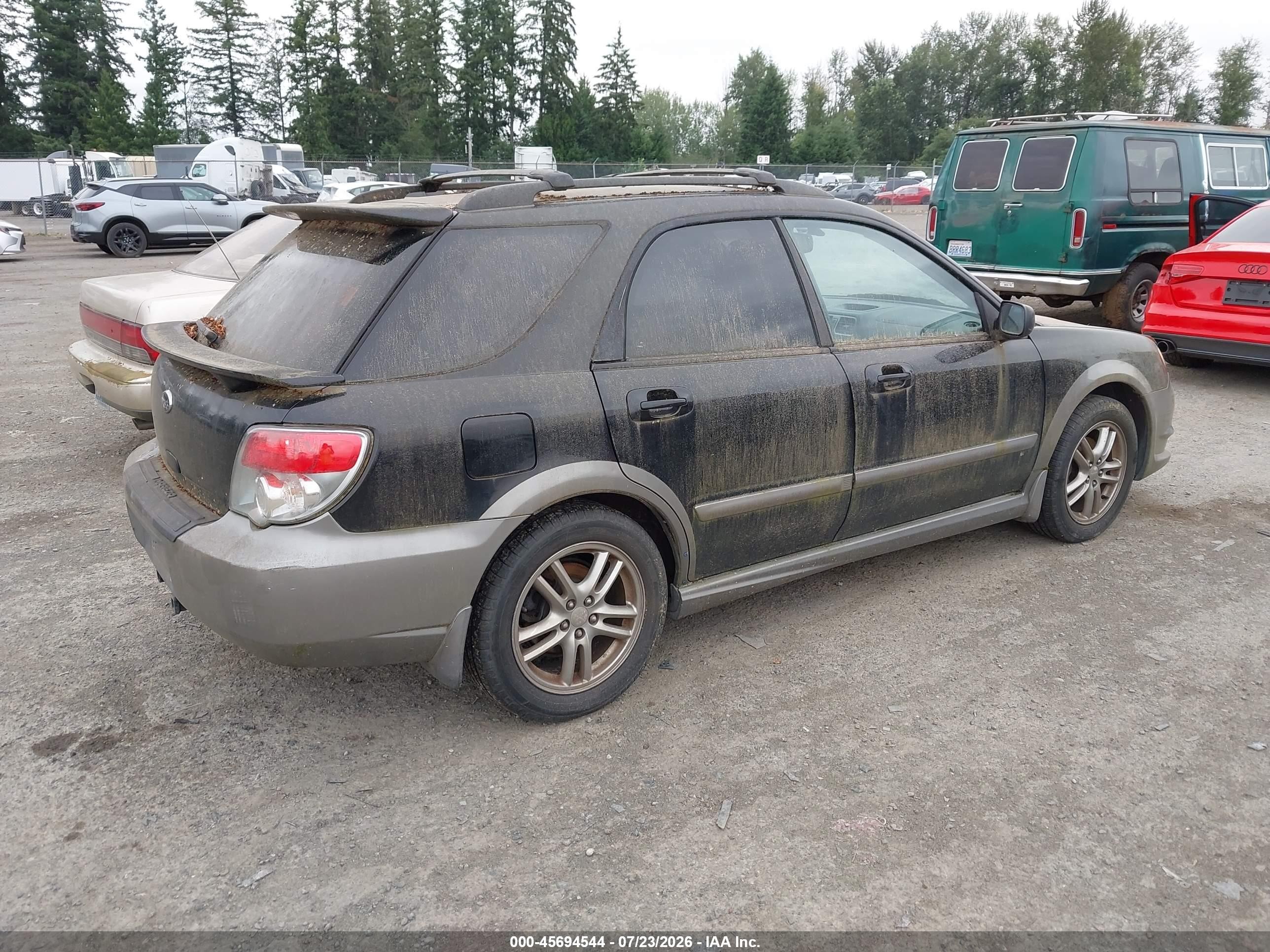 2006 Subaru Impreza Outback Sport   Black vin: JF1GG68626H818299