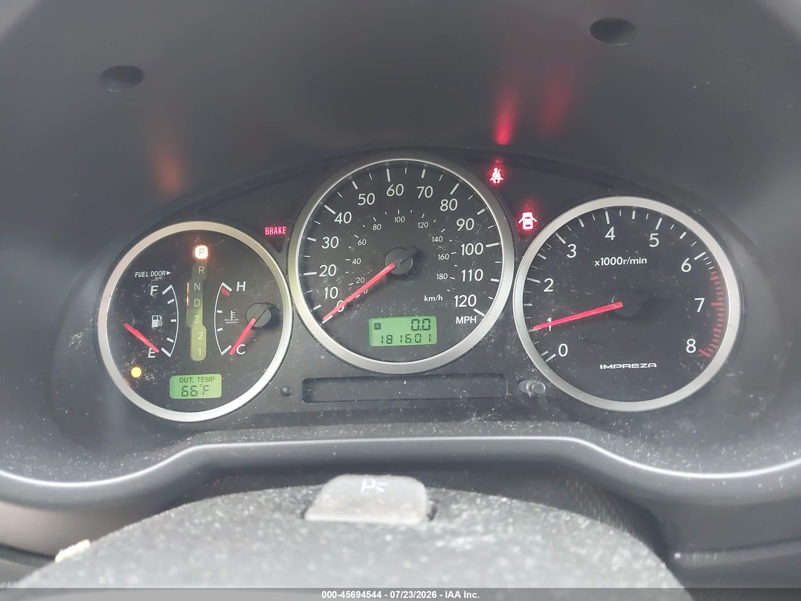 2006 Subaru Impreza Outback Sport   Black vin: JF1GG68626H818299