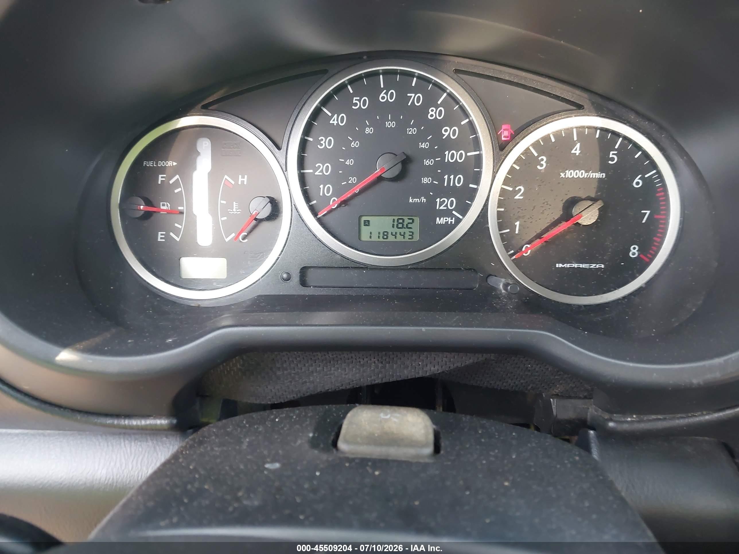 2006 Subaru Impreza Outback Sport   Champagne vin: JF1GG68636H820241