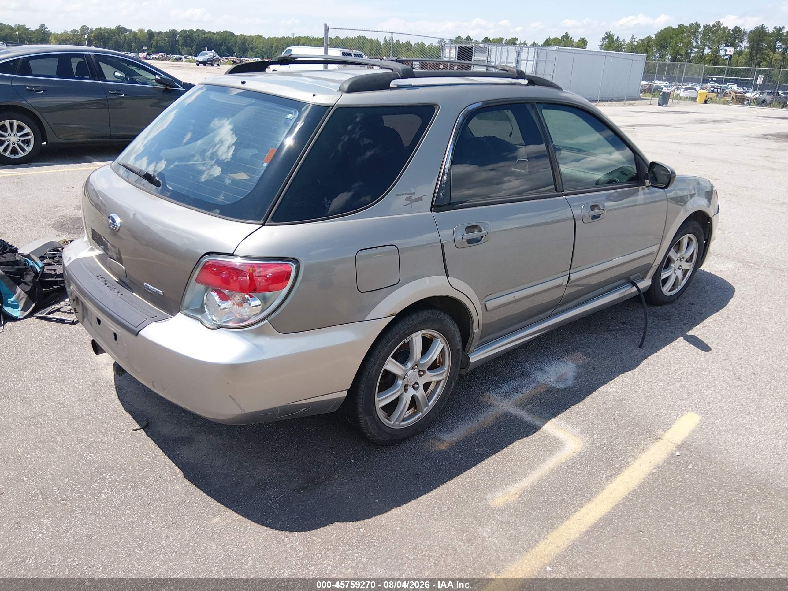 2006 Subaru Impreza Outback Sport   Gray vin: JF1GG68646H807207