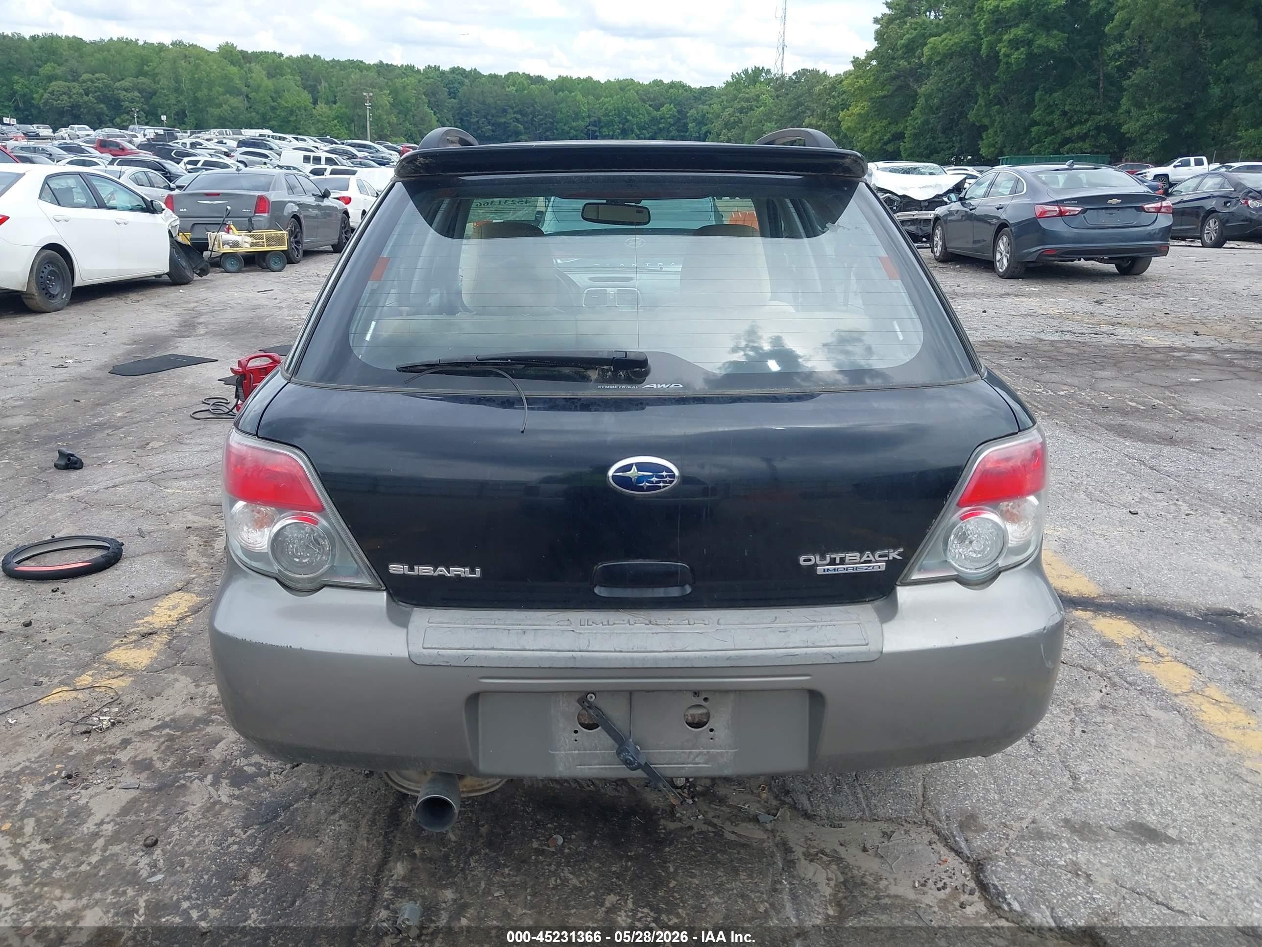 2006 Subaru Impreza Outback Sport   Black vin: JF1GG68686H801359