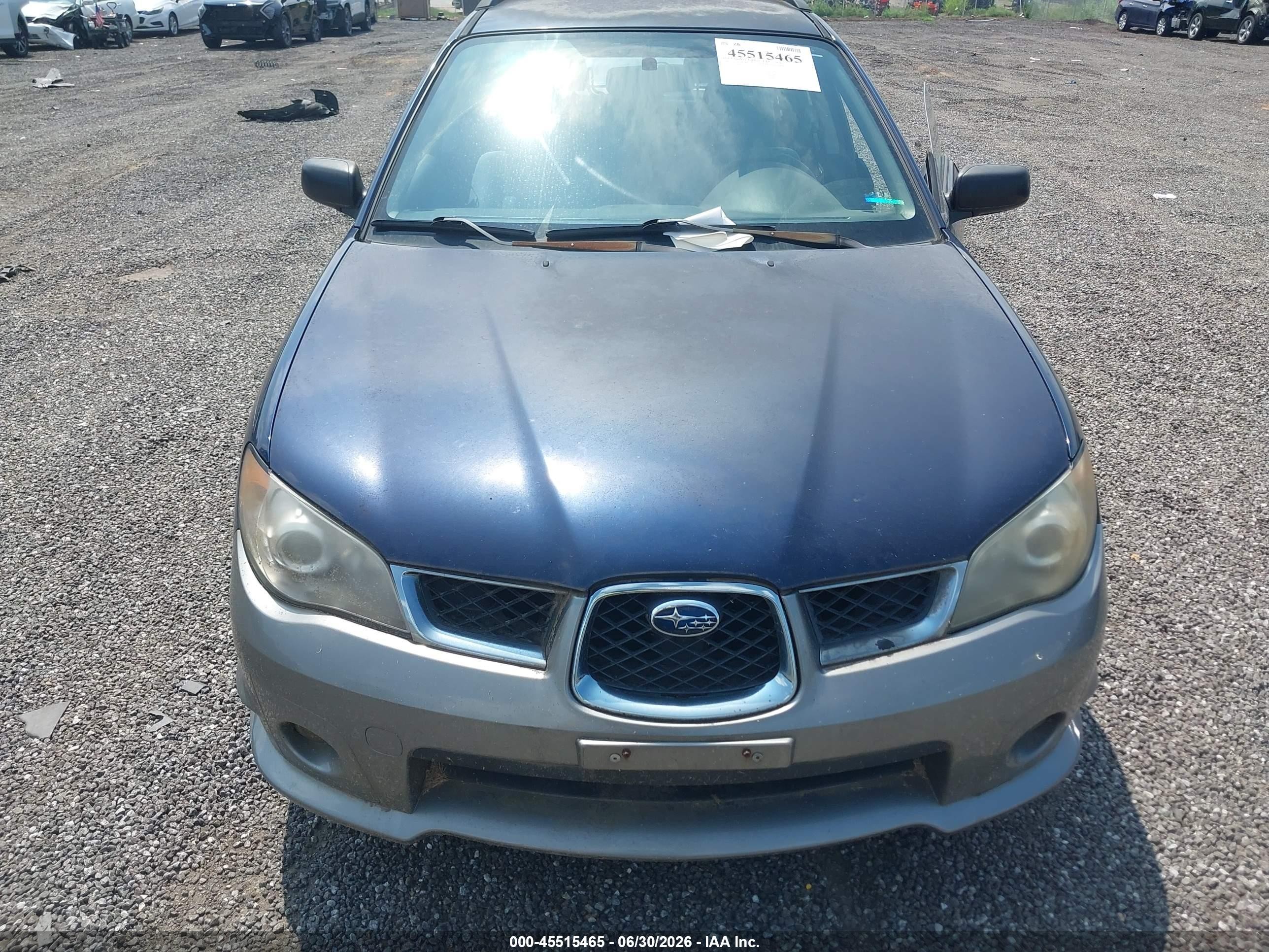 2006 Subaru Impreza Outback Sport   Dark Blue vin: JF1GG68696H822141