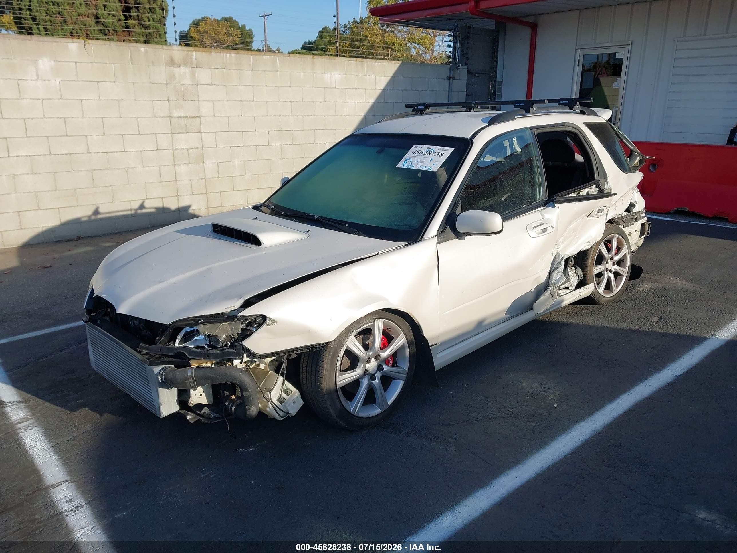2007 Subaru Impreza Wrx White vin: JF1GG74677G817913