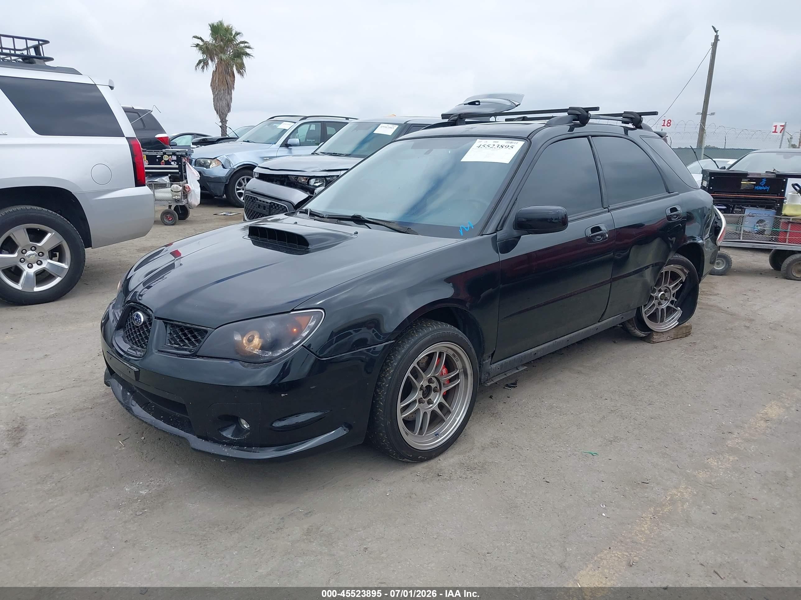 2007 Subaru Impreza Wrx Limited Black vin: JF1GG74697G808565