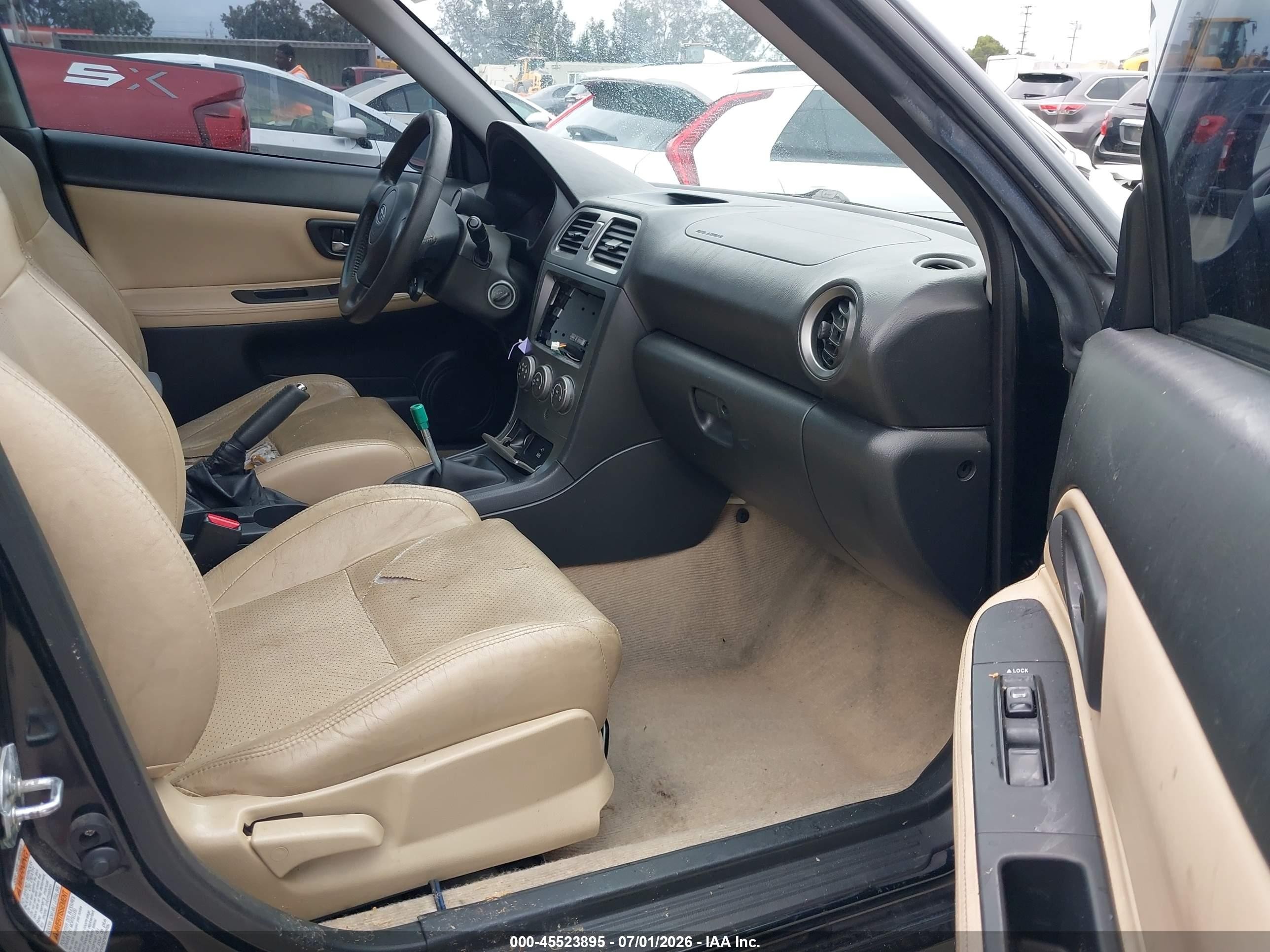 2007 Subaru Impreza Wrx Limited Black vin: JF1GG74697G808565