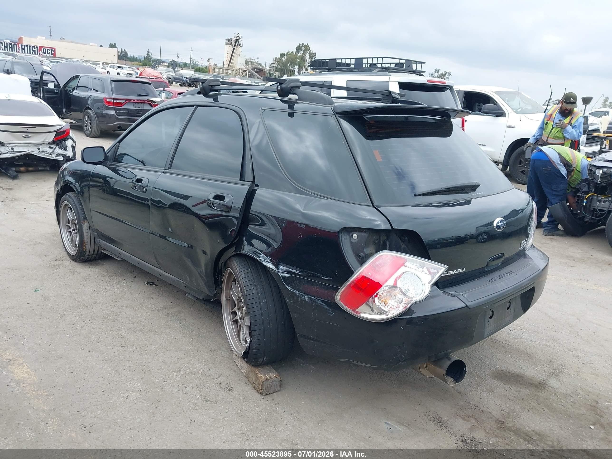 2007 Subaru Impreza Wrx Limited Black vin: JF1GG74697G808565