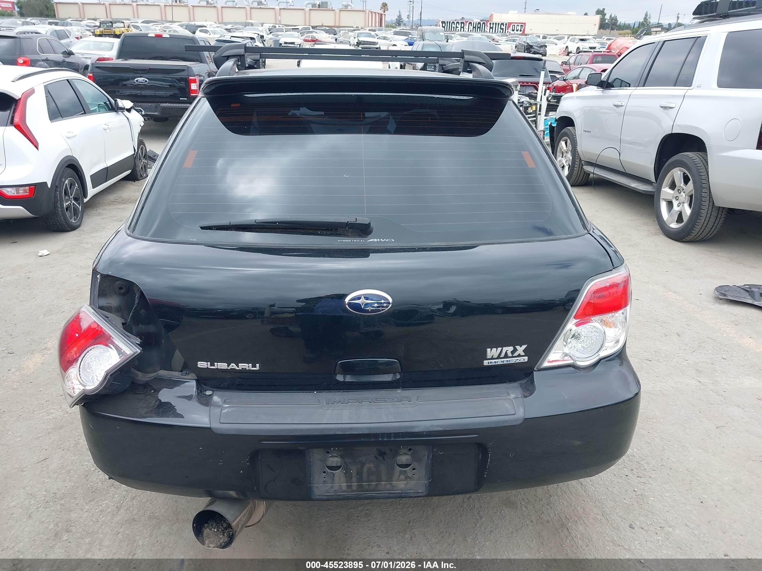 2007 Subaru Impreza Wrx Limited Black vin: JF1GG74697G808565