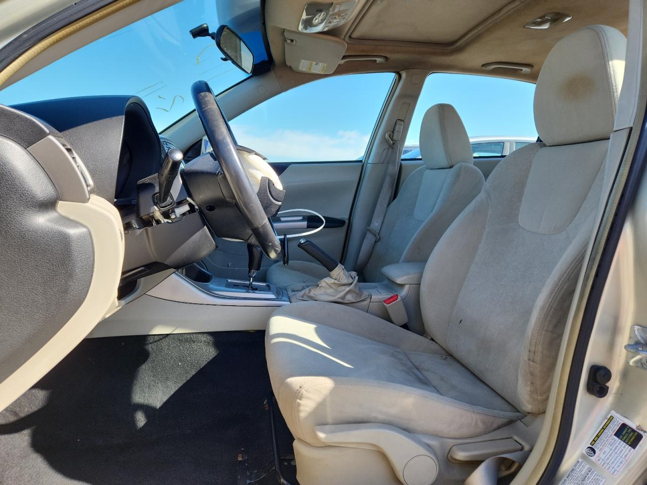 2009 Subaru Impreza 2.5i Premium Желто-коричневый vin: JF1GH60689H803366