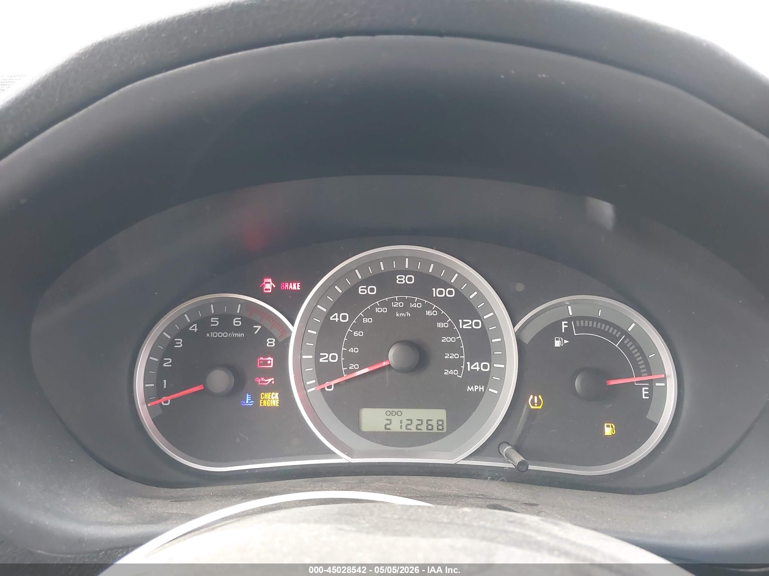 2008 Subaru Impreza Wagon (natl) I Black vin: JF1GH61608G830953