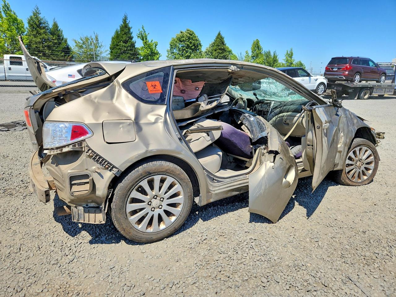 2008 Subaru Impreza 2.5i Желто-коричневый vin: JF1GH61618H822130