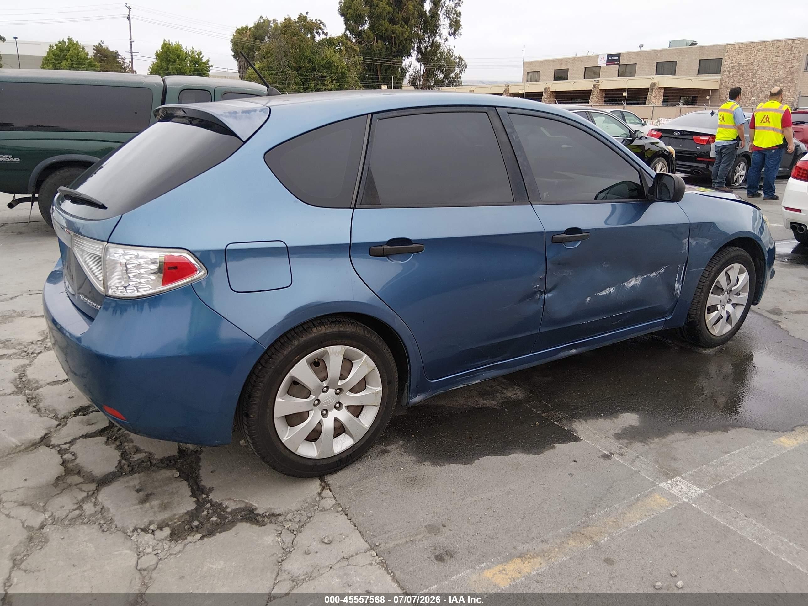2008 Subaru Impreza 2.5i Blue vin: JF1GH61628H830625