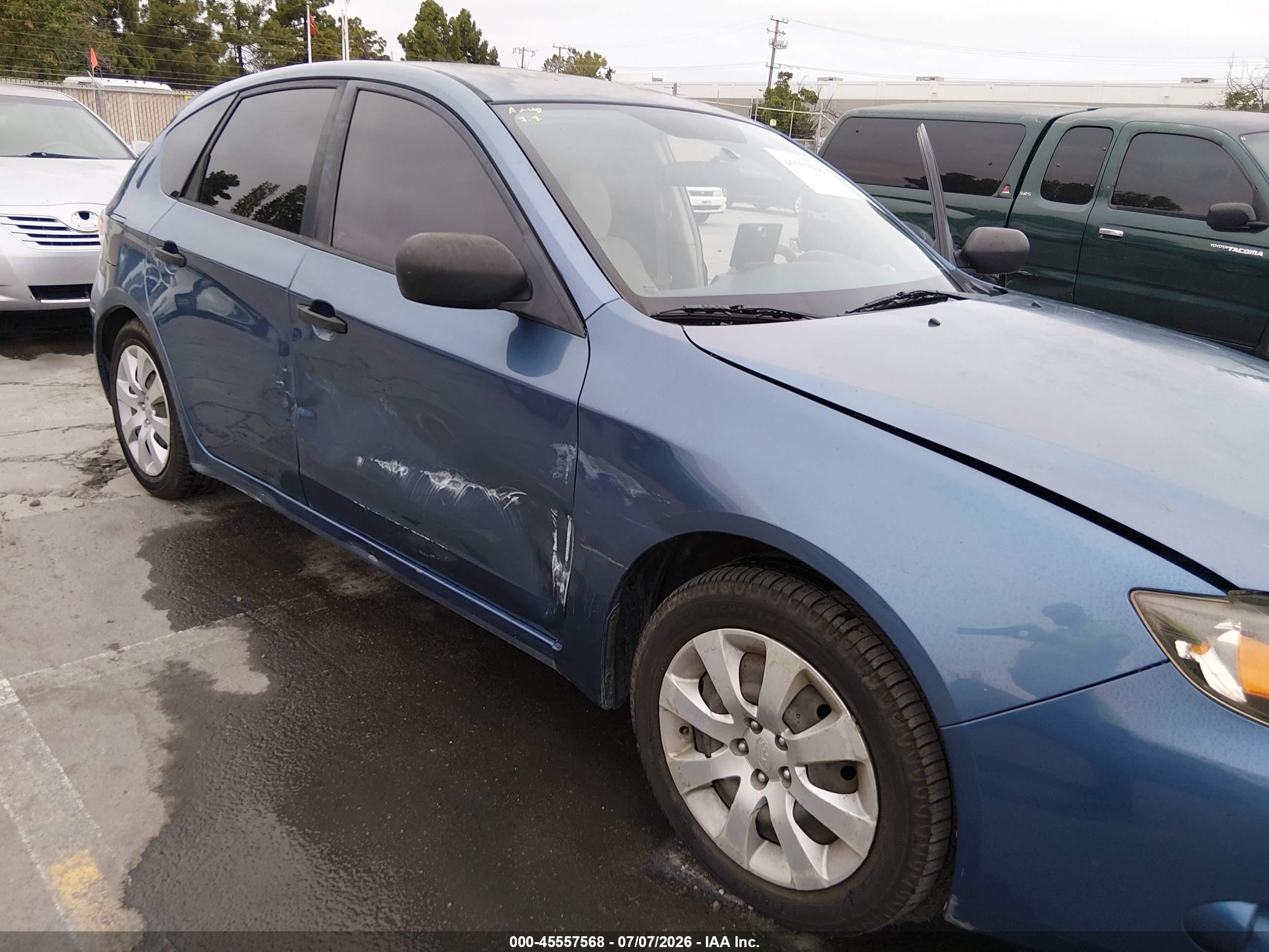 2008 Subaru Impreza 2.5i Blue vin: JF1GH61628H830625