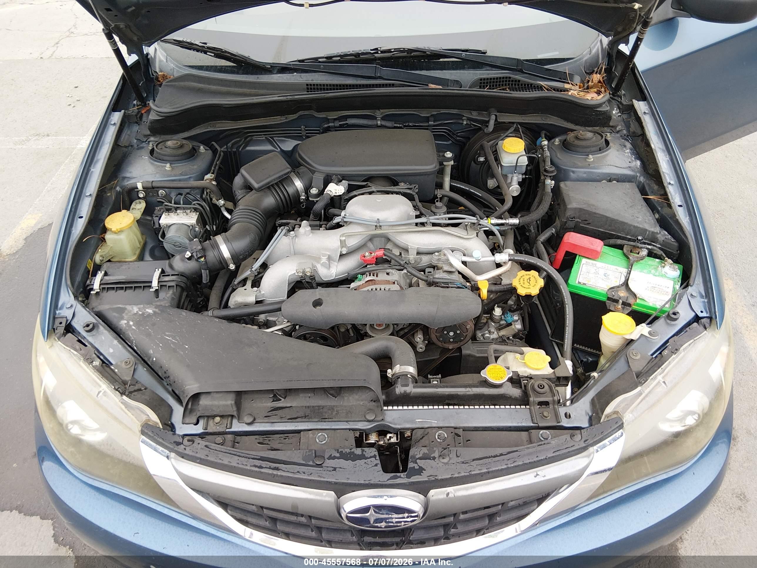 2008 Subaru Impreza 2.5i Blue vin: JF1GH61628H830625