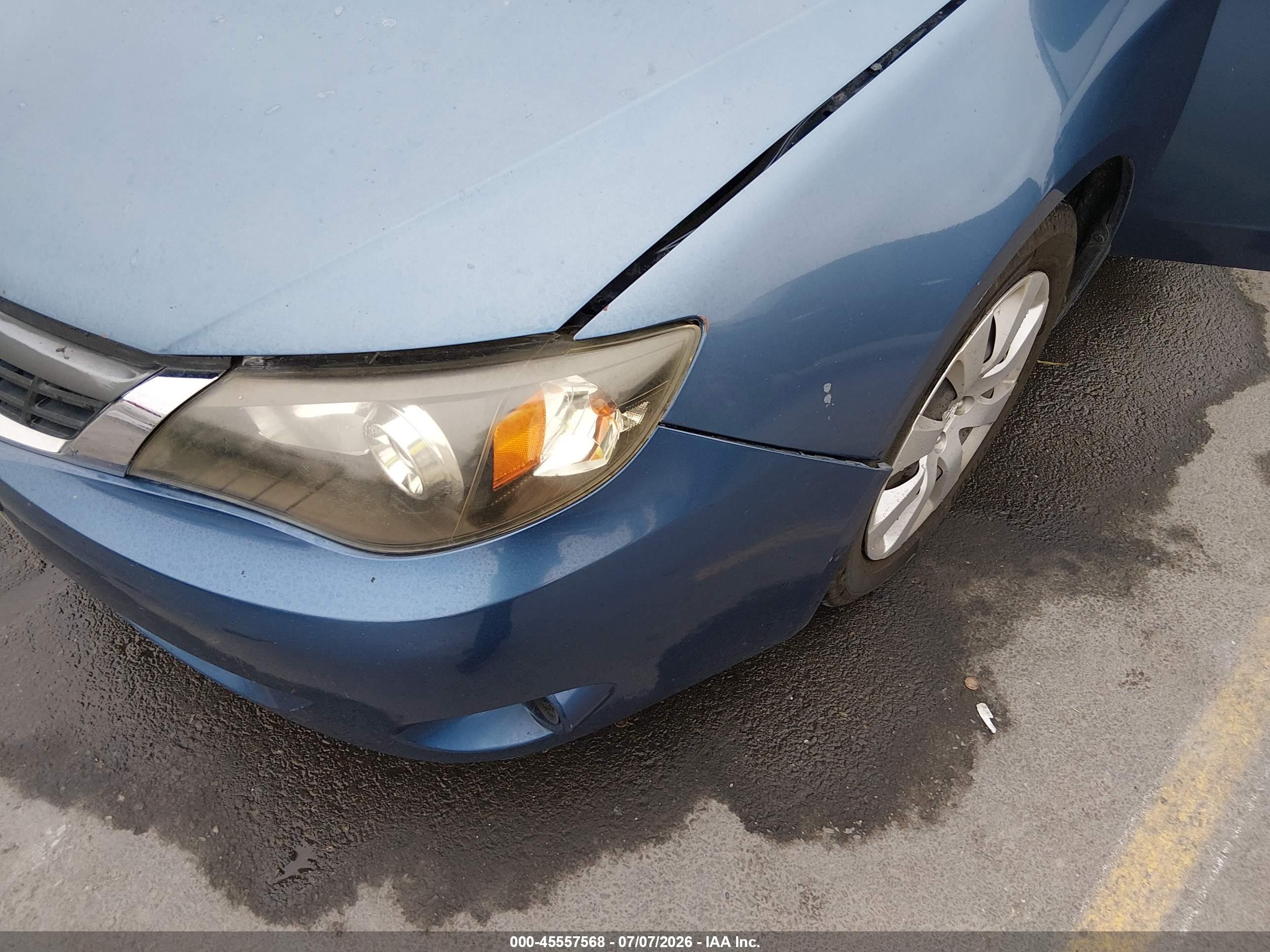 2008 Subaru Impreza 2.5i Blue vin: JF1GH61628H830625