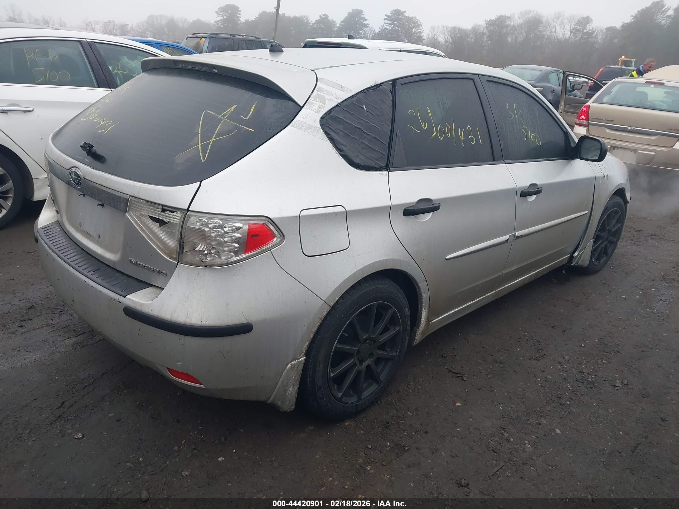 2008 Subaru Impreza 2.5i Gray vin: JF1GH61638H813008