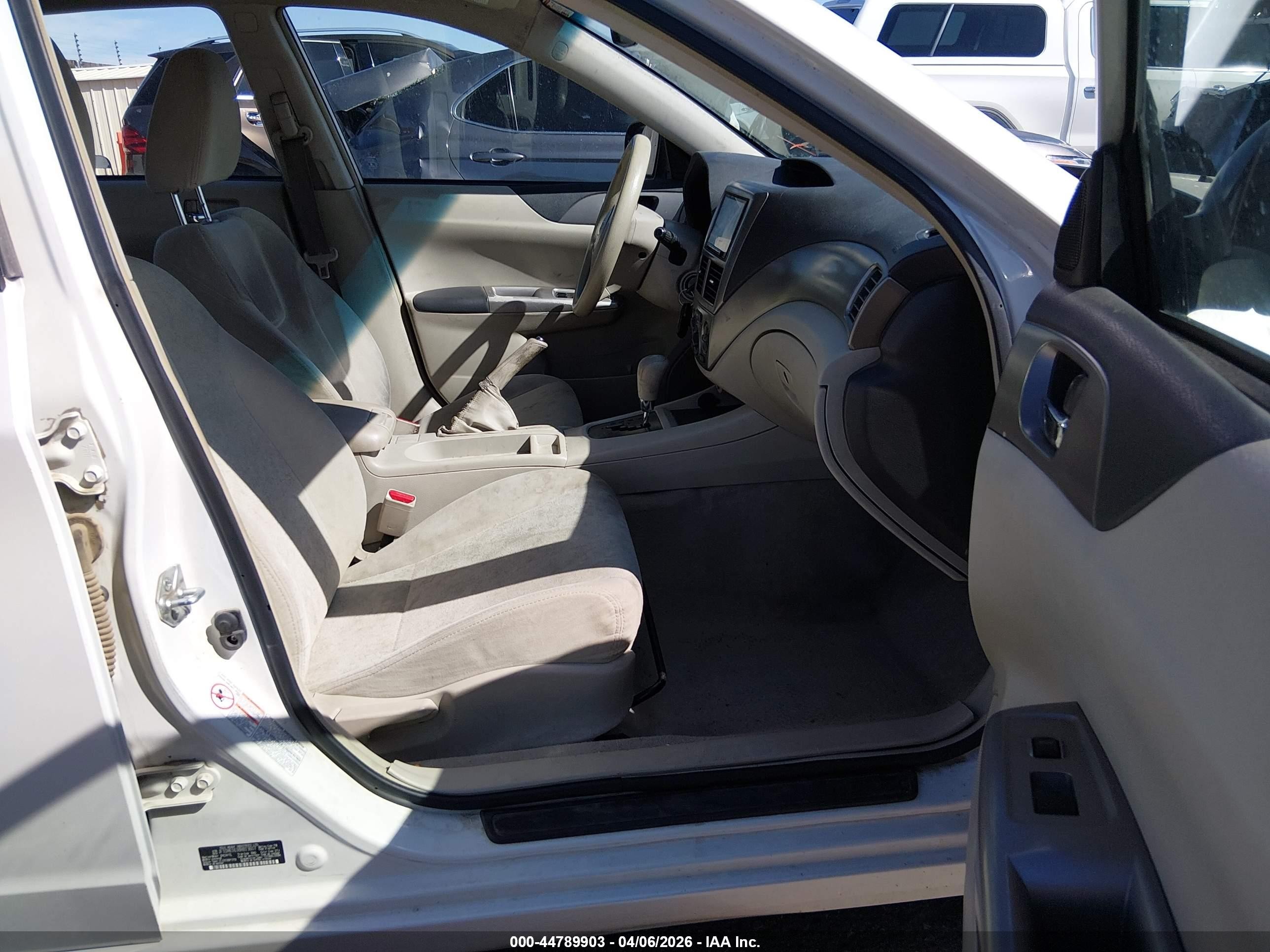 2008 Subaru Impreza 2.5i White vin: JF1GH61638H813607