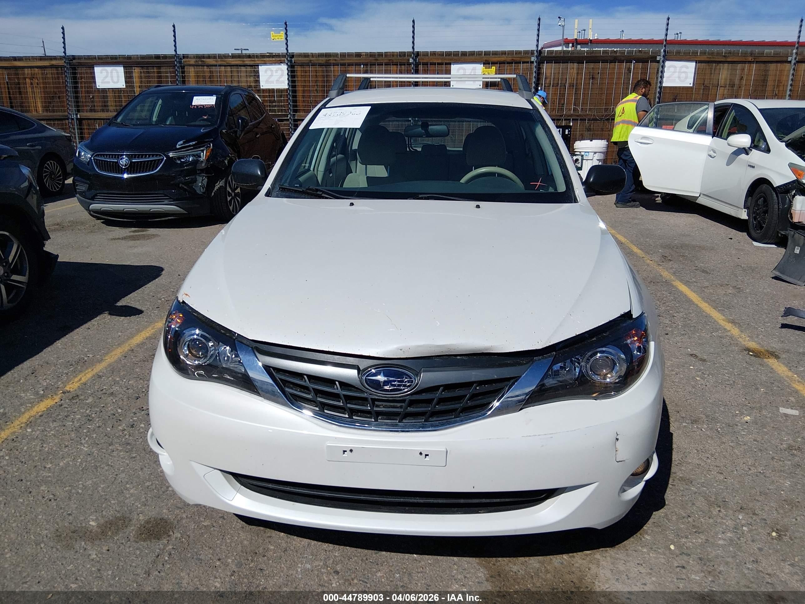 2008 Subaru Impreza 2.5i White vin: JF1GH61638H813607