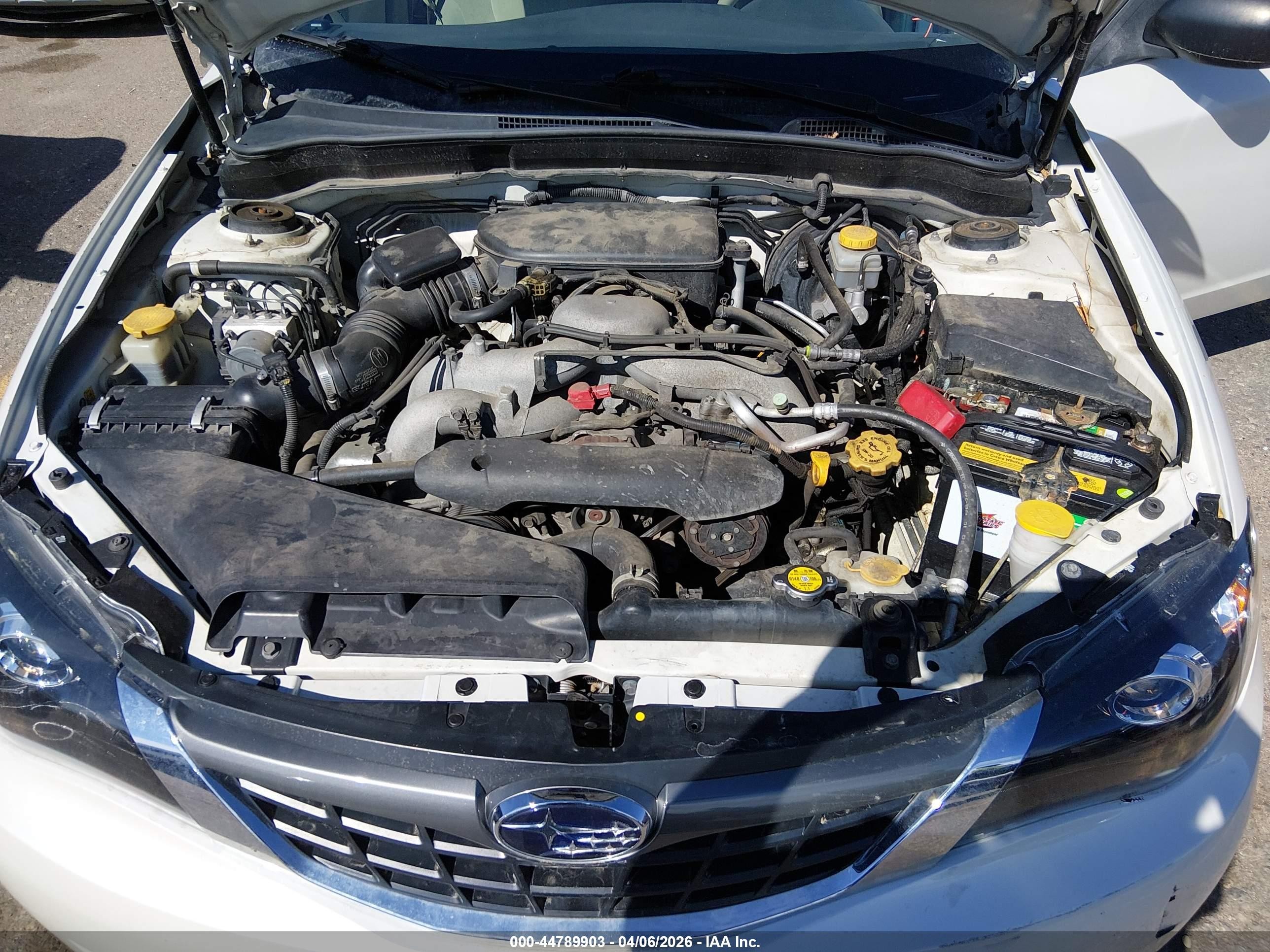 2008 Subaru Impreza 2.5i White vin: JF1GH61638H813607