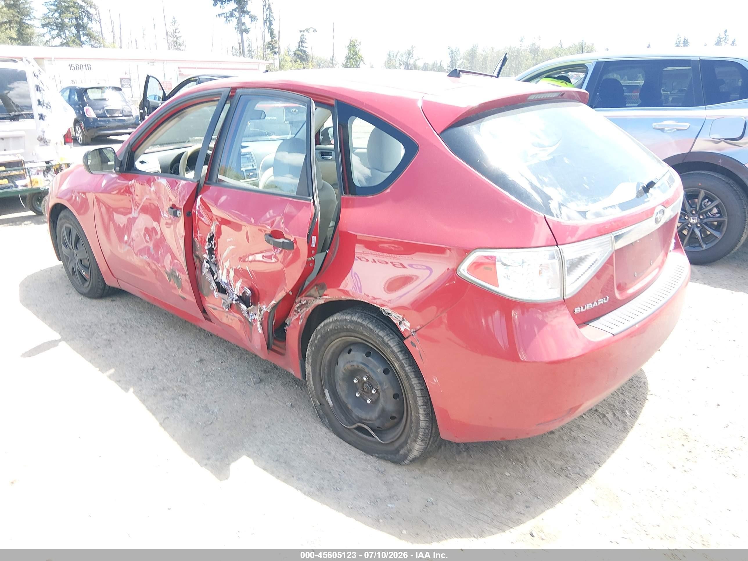 2008 Subaru Impreza Wagon (natl) I Red vin: JF1GH61658H810384
