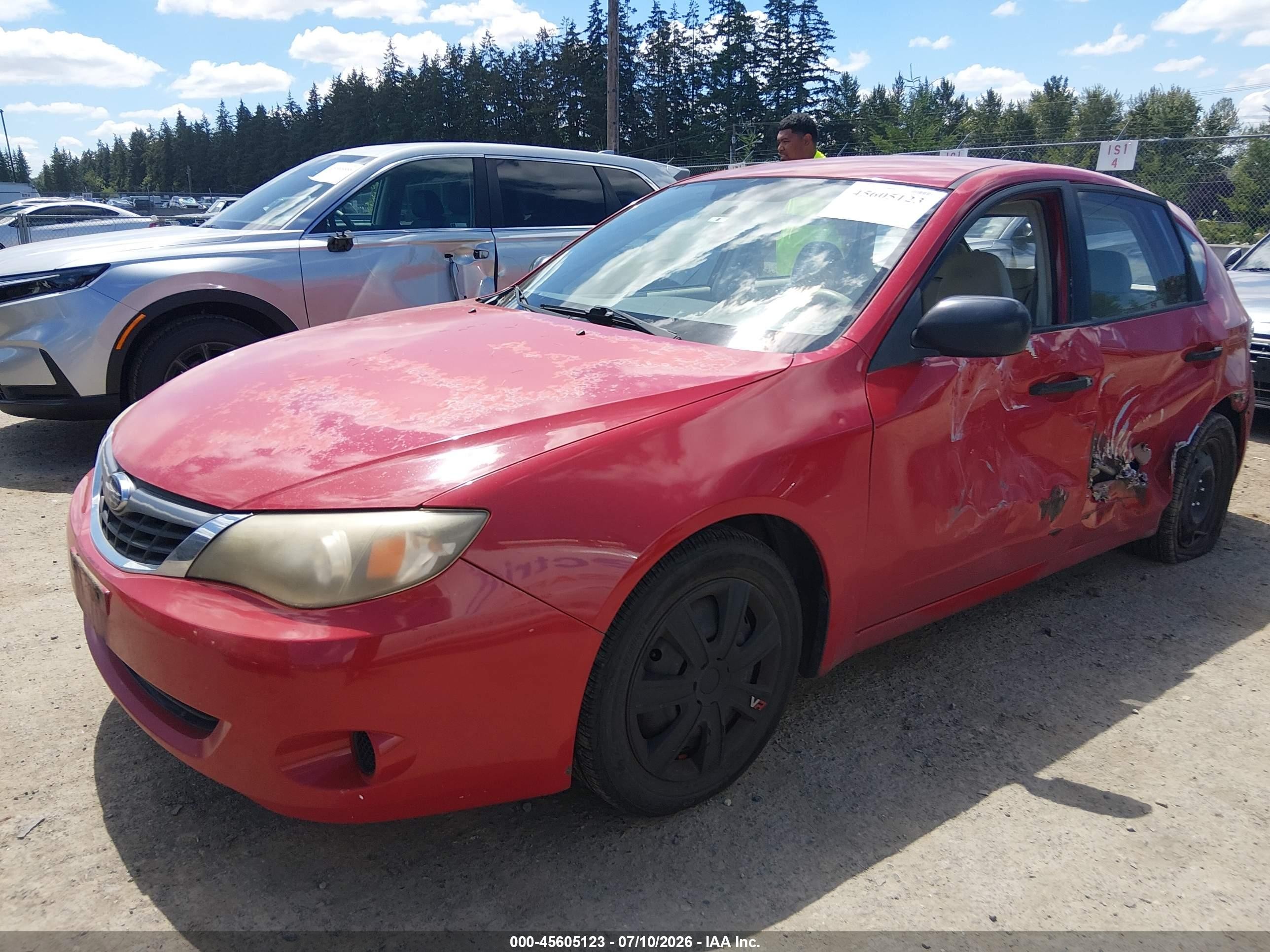2008 Subaru Impreza Wagon (natl) I Red vin: JF1GH61658H810384