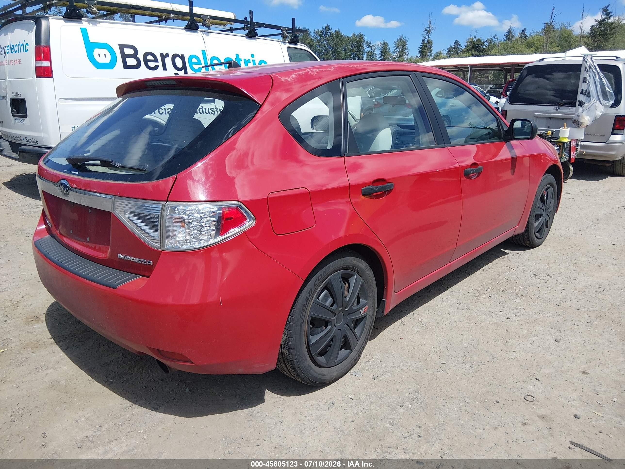 2008 Subaru Impreza Wagon (natl) I Red vin: JF1GH61658H810384