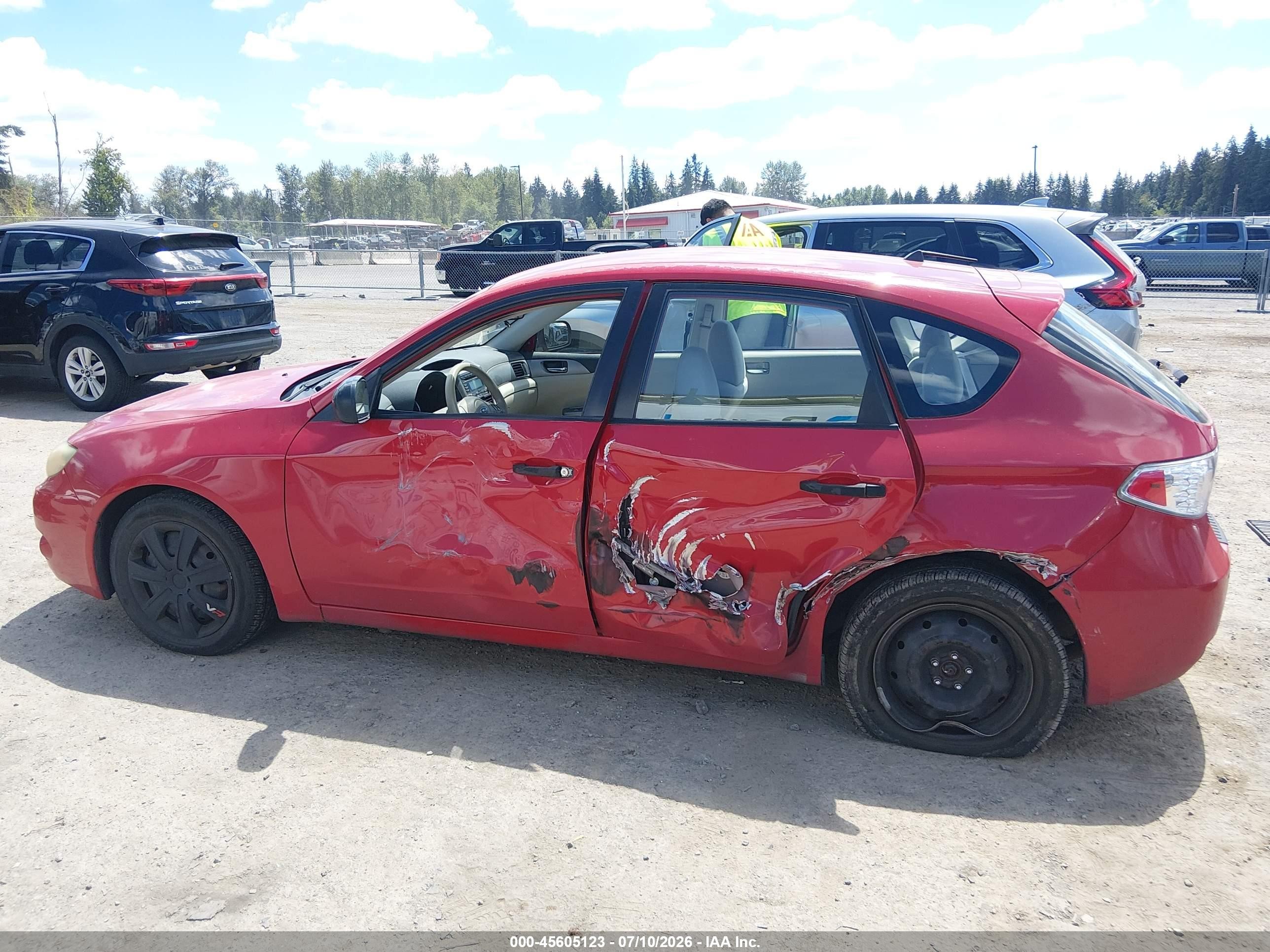 2008 Subaru Impreza Wagon (natl) I Red vin: JF1GH61658H810384