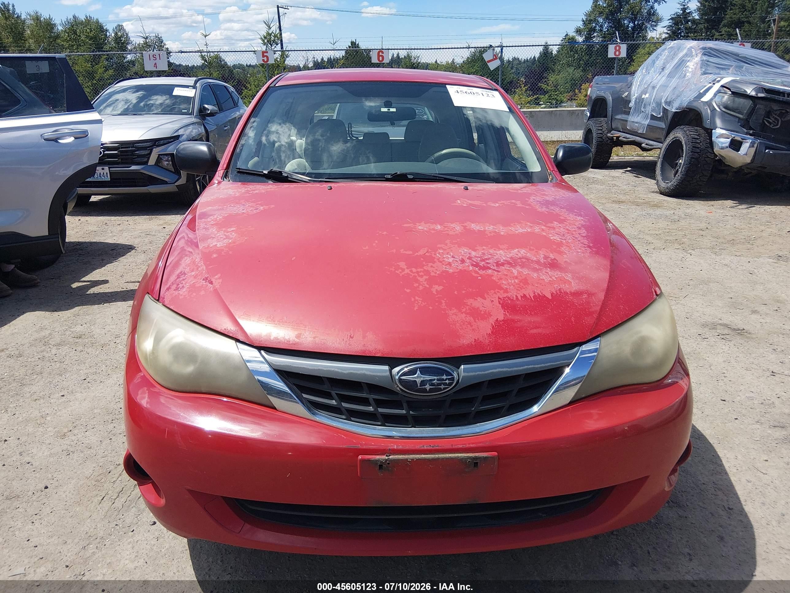 2008 Subaru Impreza Wagon (natl) I Red vin: JF1GH61658H810384