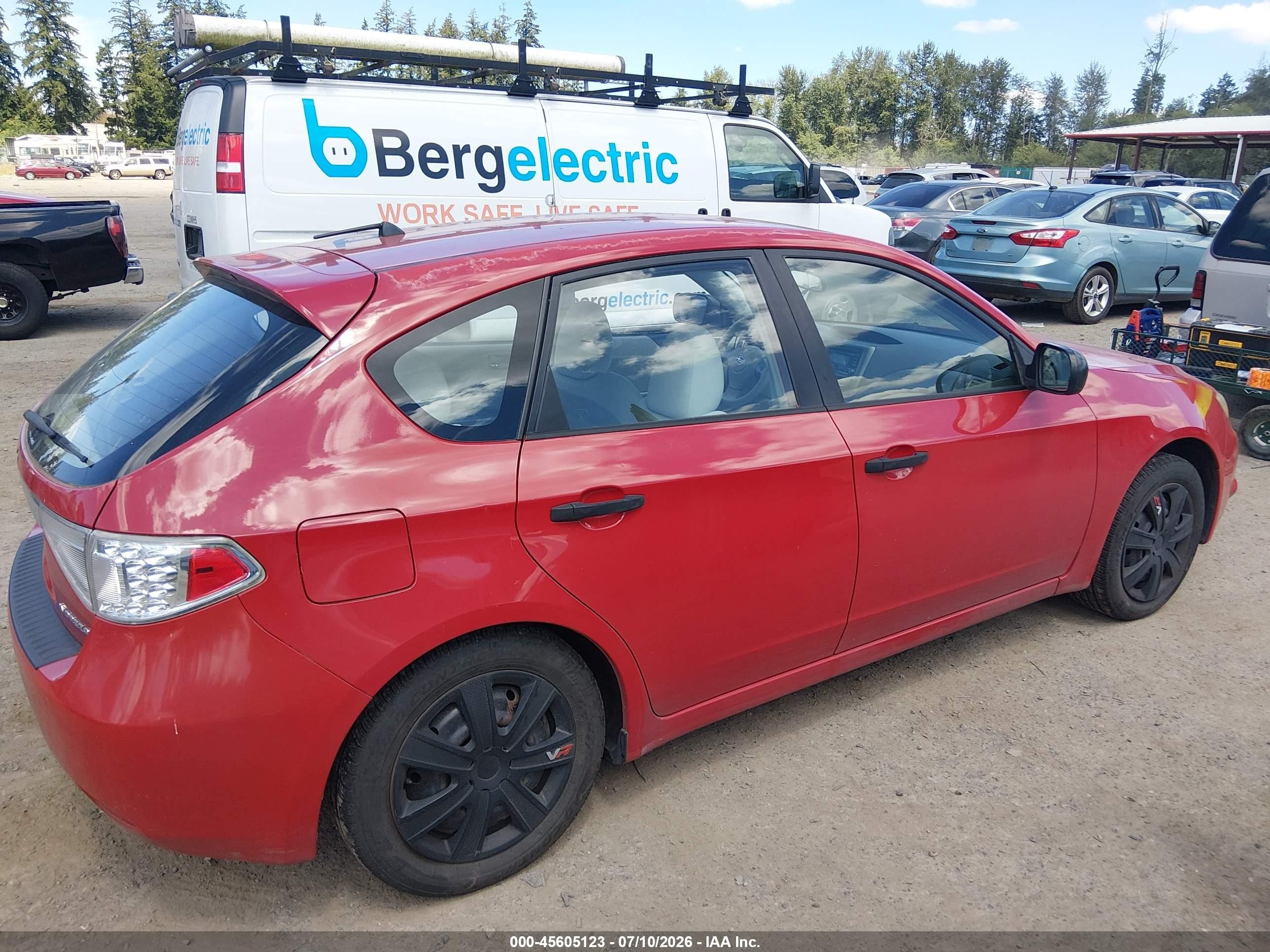 2008 Subaru Impreza Wagon (natl) I Red vin: JF1GH61658H810384