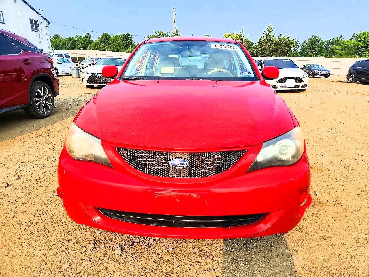 2008 Subaru Impreza 2.5i Red vin: JF1GH61658H825113
