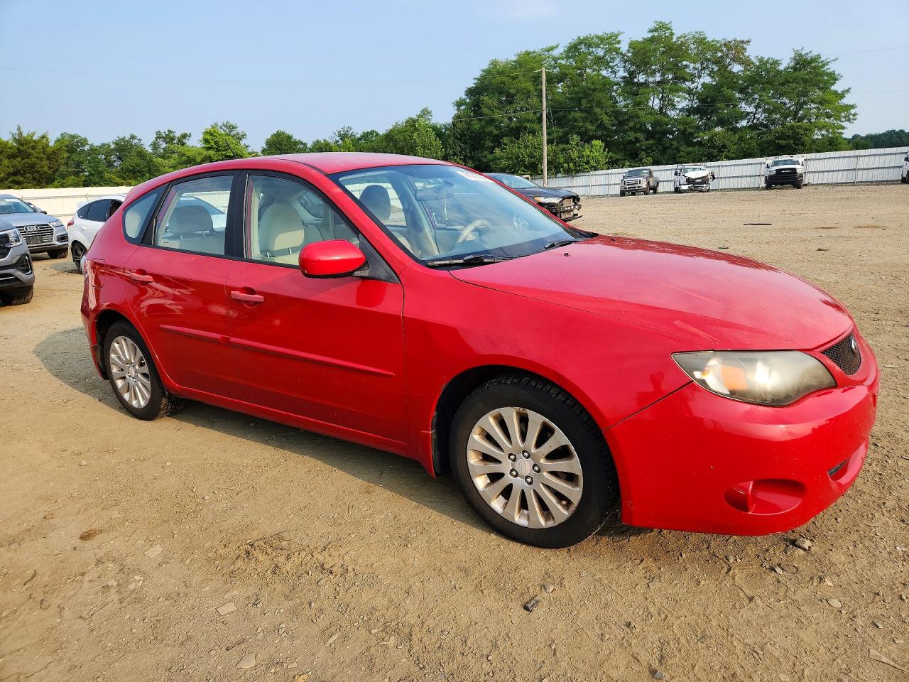 2008 Subaru Impreza 2.5i Red vin: JF1GH61658H825113