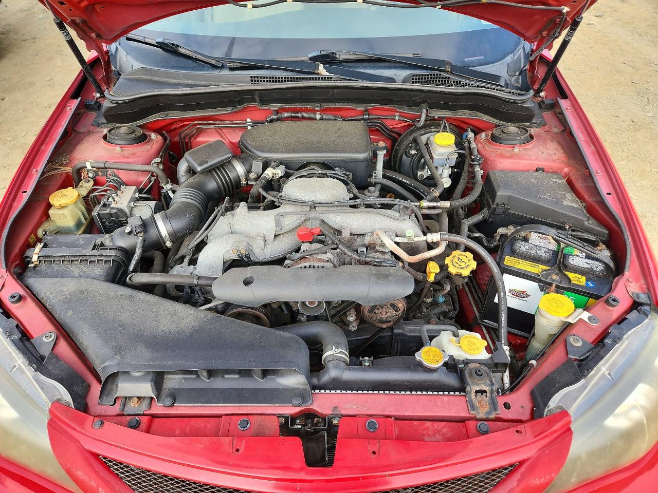 2008 Subaru Impreza 2.5i Red vin: JF1GH61658H825113