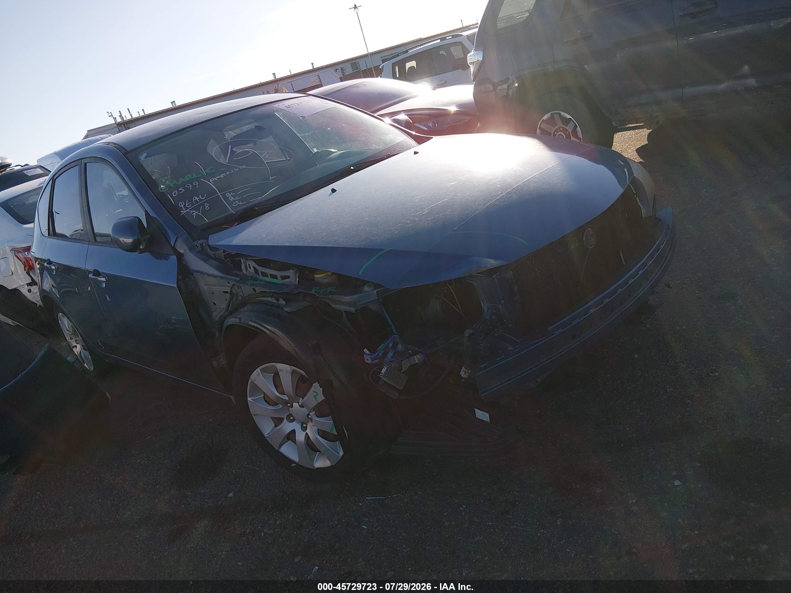 2009 Subaru Impreza 2.5i Blue vin: JF1GH61659H815831