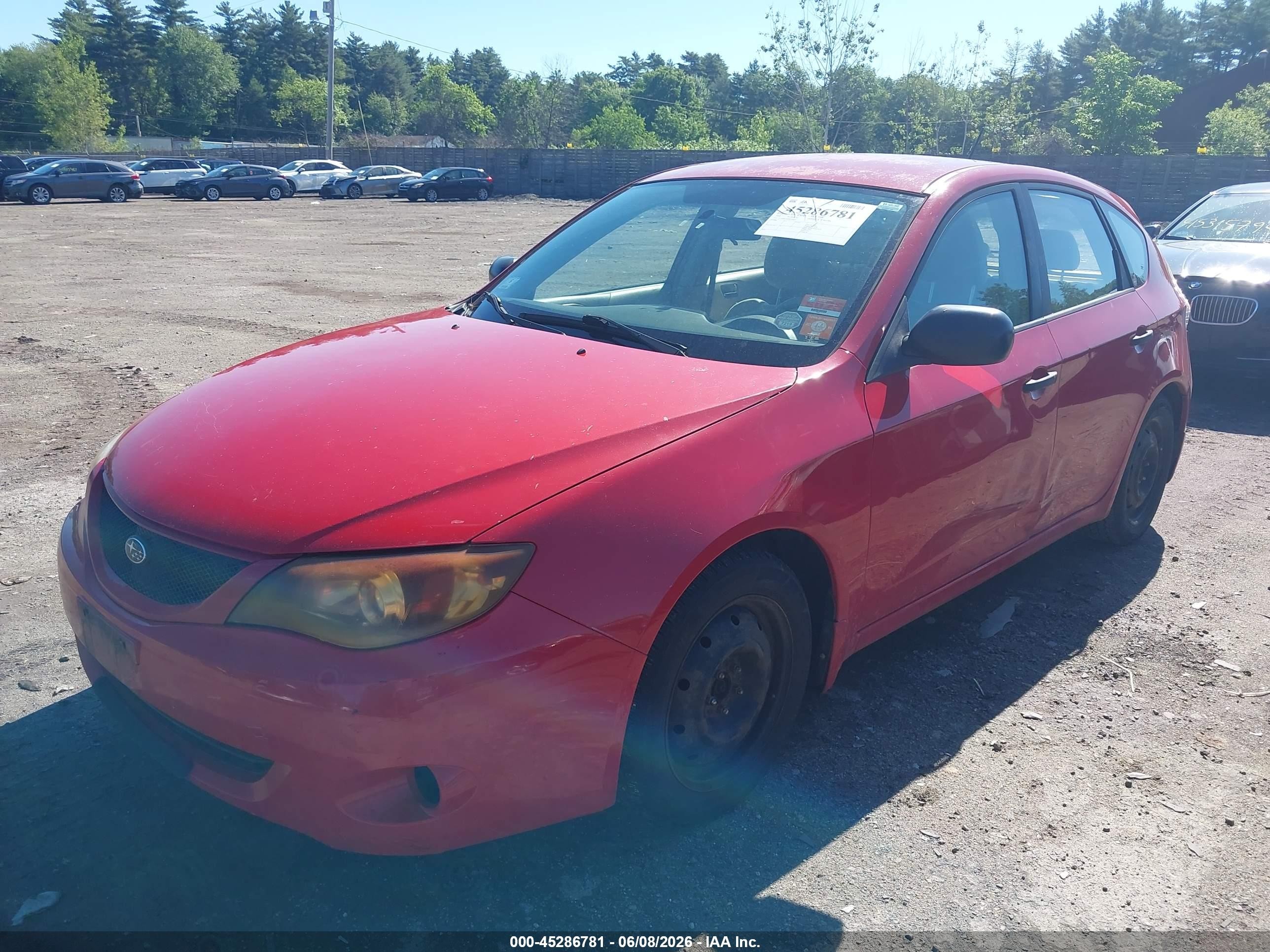 2008 Subaru Impreza Wagon (natl) I Red vin: JF1GH61668H818364