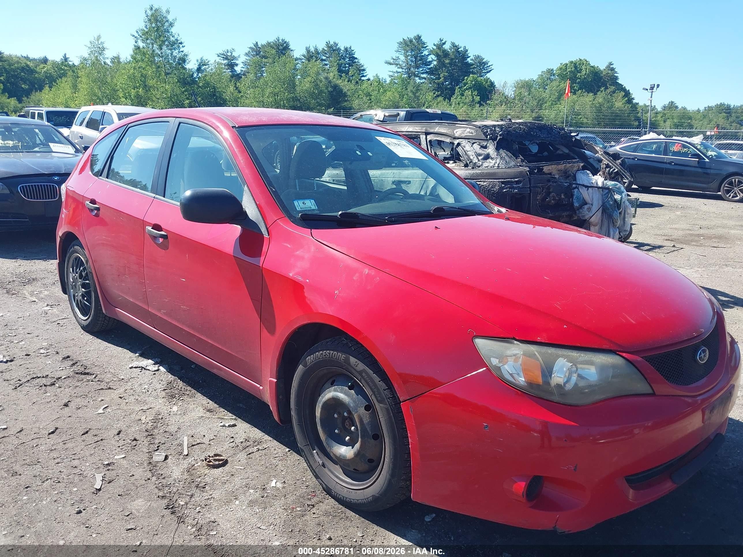 2008 Subaru Impreza Wagon (natl) I Red vin: JF1GH61668H818364