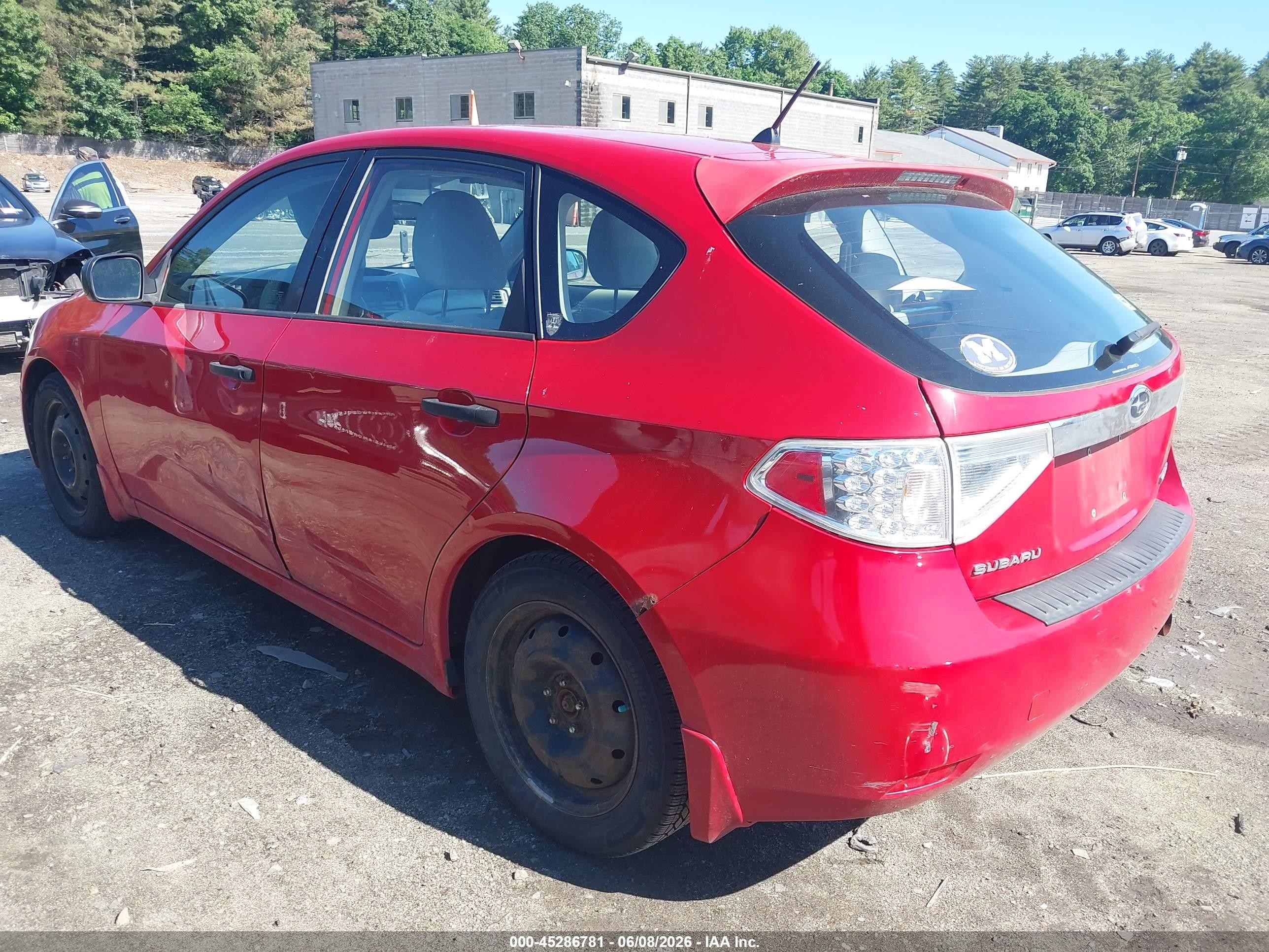 2008 Subaru Impreza Wagon (natl) I Red vin: JF1GH61668H818364